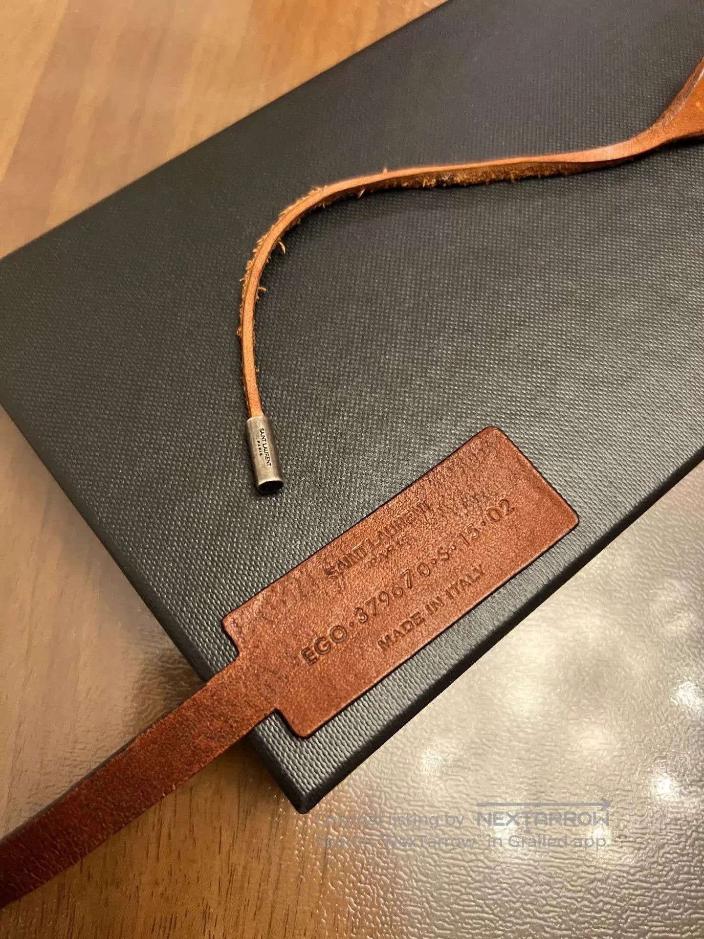 Saint Laurent Paris saint laurent brown leather bracelet with silver accents. Size ONE SIZE - 3 Thumbnail