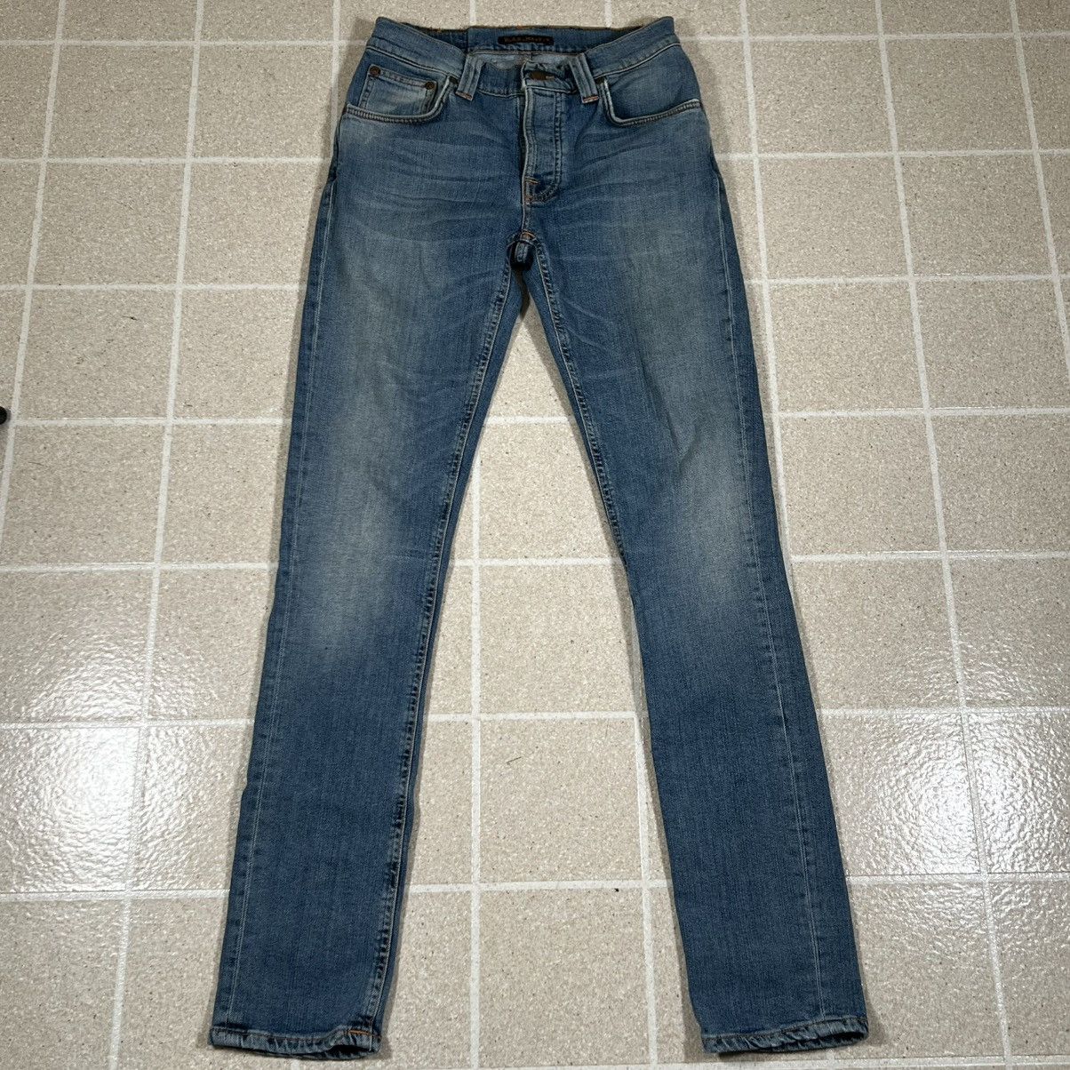 Nudie Jeans Nudie Jeans Grim Tim Salty Stone Blue Men Jeans size 26 / 32 Size US 26 / EU 42 - 4 Thumbnail
