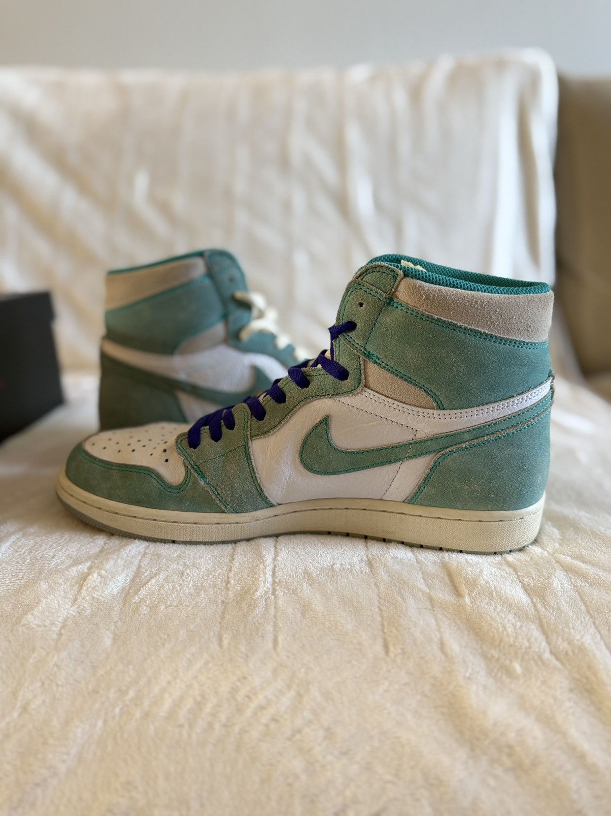 Nike Air Jordan 1 Retro Turbo Green Size 12 White 2019