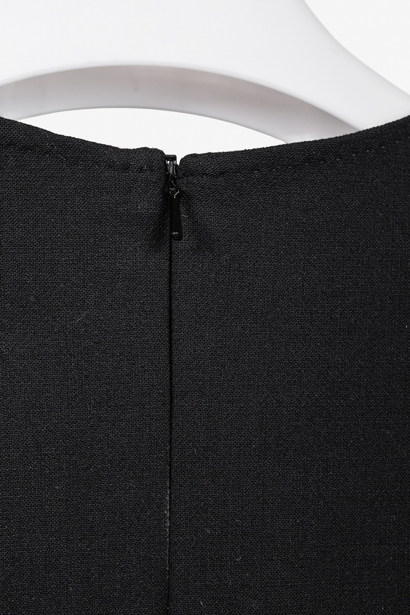 Max Mara Max Mara Elis Black Stretch-Wool 3/4-Sleeve Peplum Top Size S / US 4 / IT 40 - 8 Thumbnail