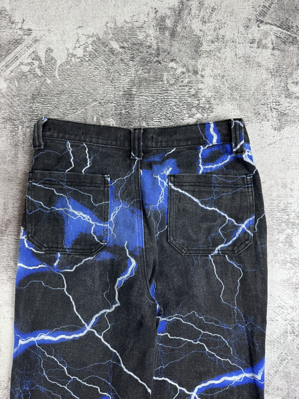 Jaded London Jaded London Blue Lighting Print Skate Jeans Pants Trousers Size US 30 / EU 46 - 7 Thumbnail