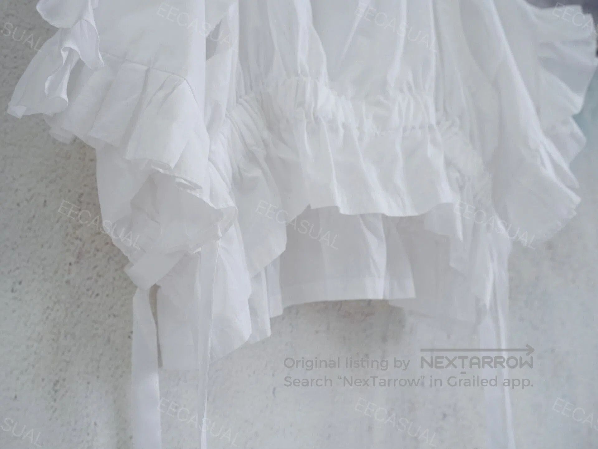 CDG by Comme des Garcons White Ribbon Detail Shirt by Comme des Garçons. Size S / US 4 / IT 40 - 7 Thumbnail