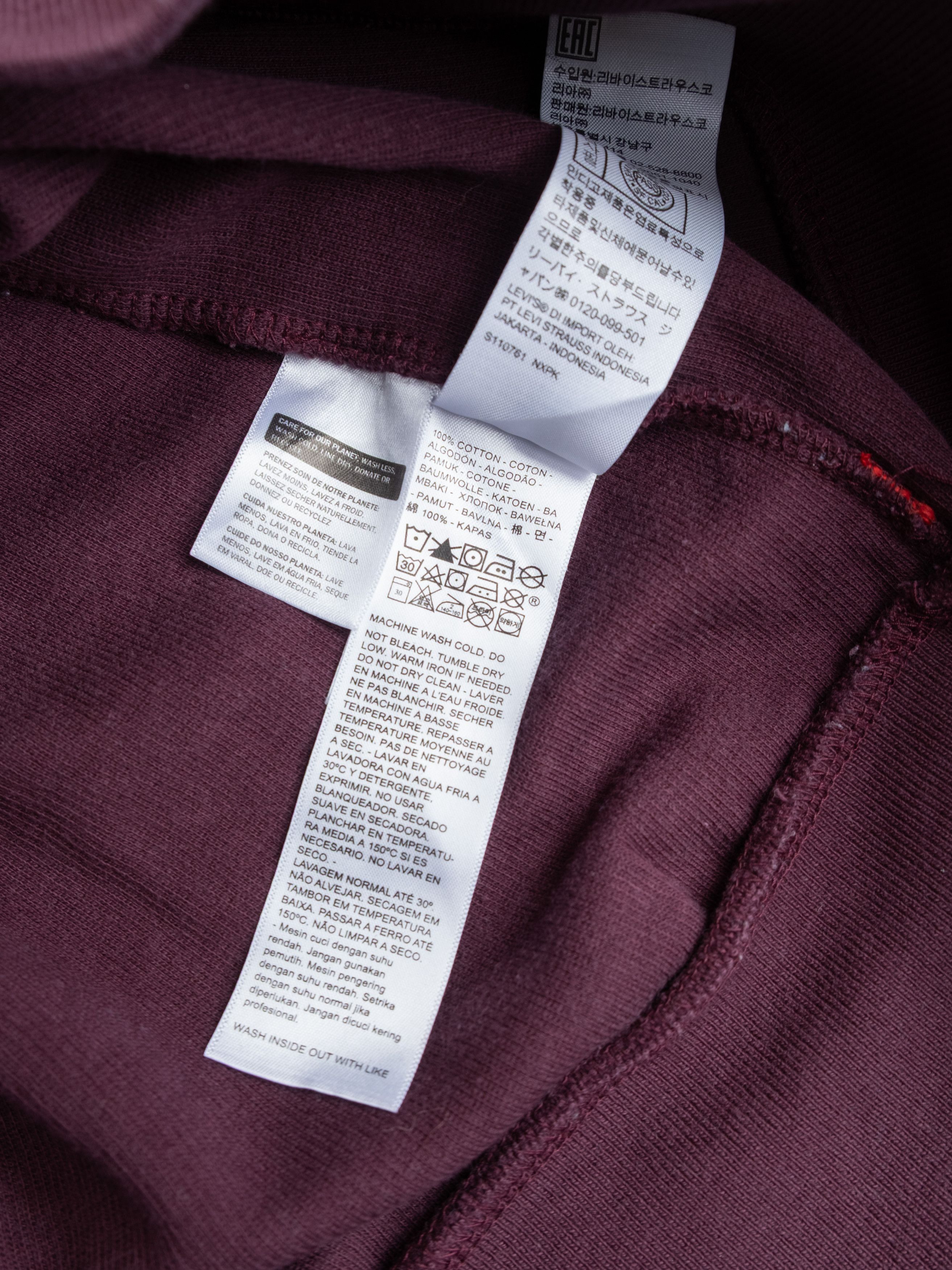 Levi's Burgundy Levi’s Vest Size US M / EU 48-50 / 2 - 5 Thumbnail