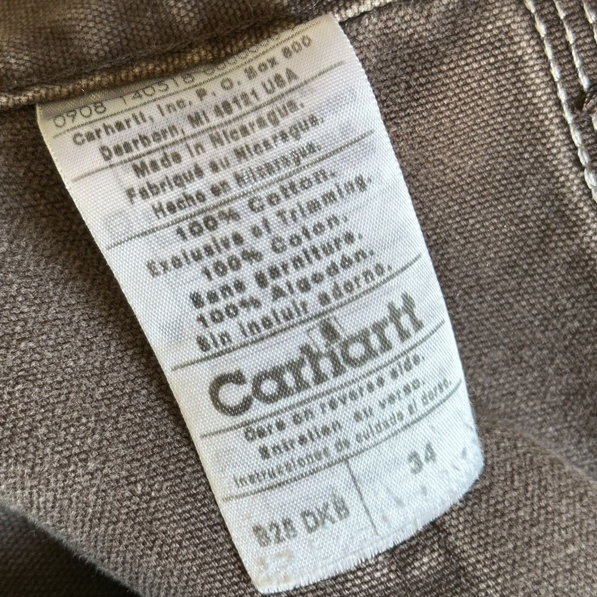 Carhartt Vintage THRASHED Carpenter Shorts 🍫 Size US 32 / EU 48 - 5 Thumbnail