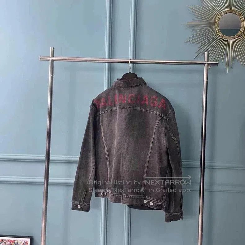 Balenciaga Balenciaga Washed Logo Denim Jacket. Size US S / EU 44-46 / 1 - 2 Thumbnail