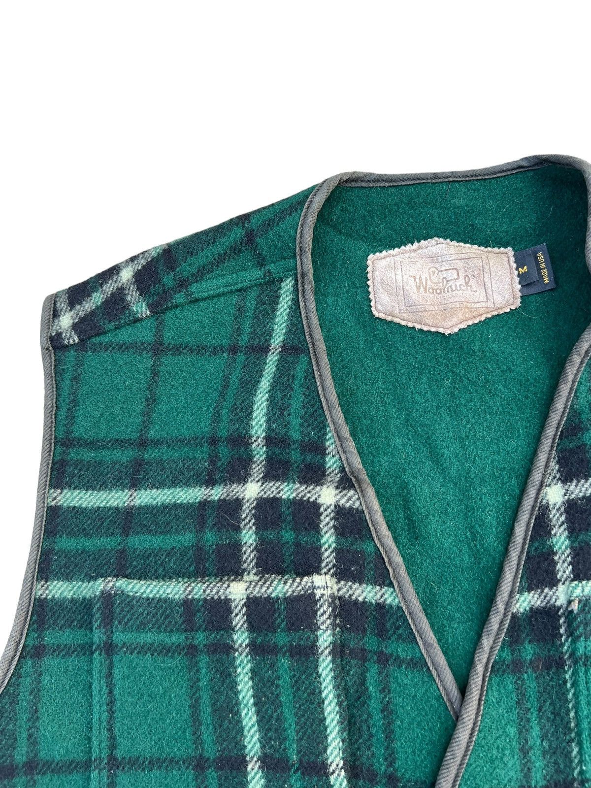 Vintage Vintage 80s Woolrich Wool Plaid Four Pocket Vest Size US M / EU 48-50 / 2 - 5 Thumbnail