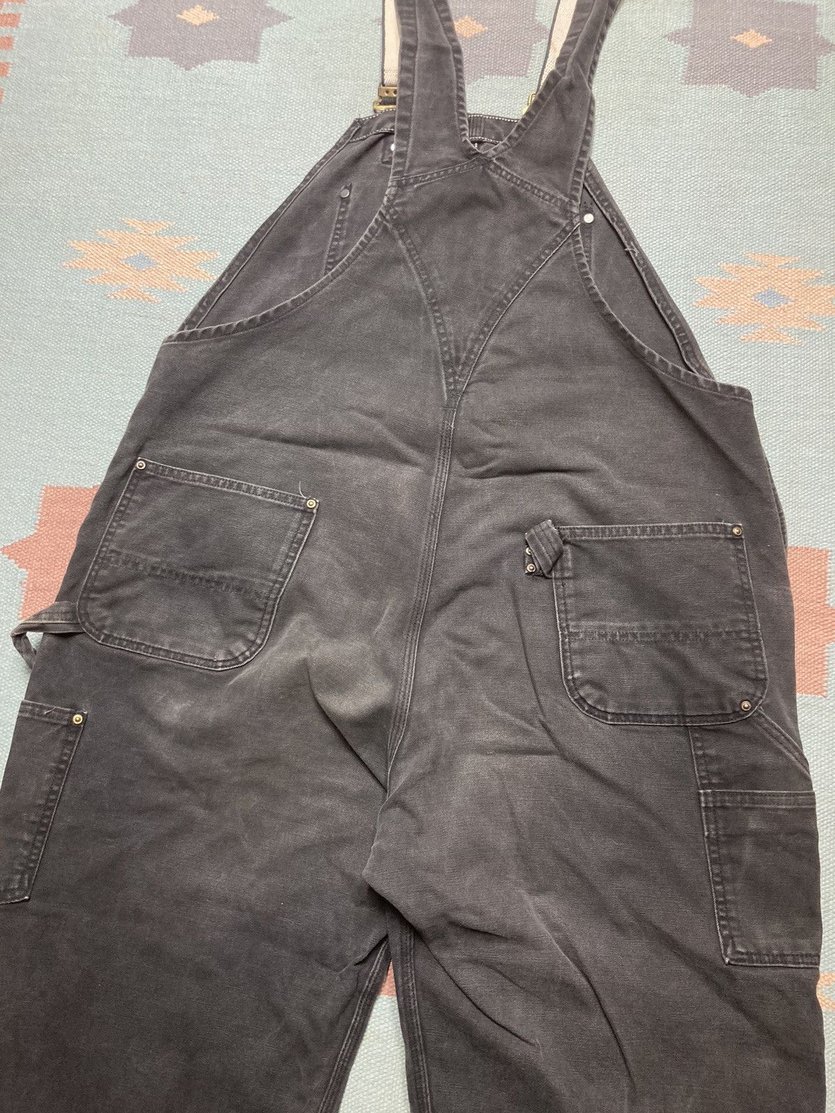 Carhartt × Vintage Vtg Carhartt overalls bibs faded double knee carpenter 42x28 Size US 42 / EU 58 - 7 Thumbnail