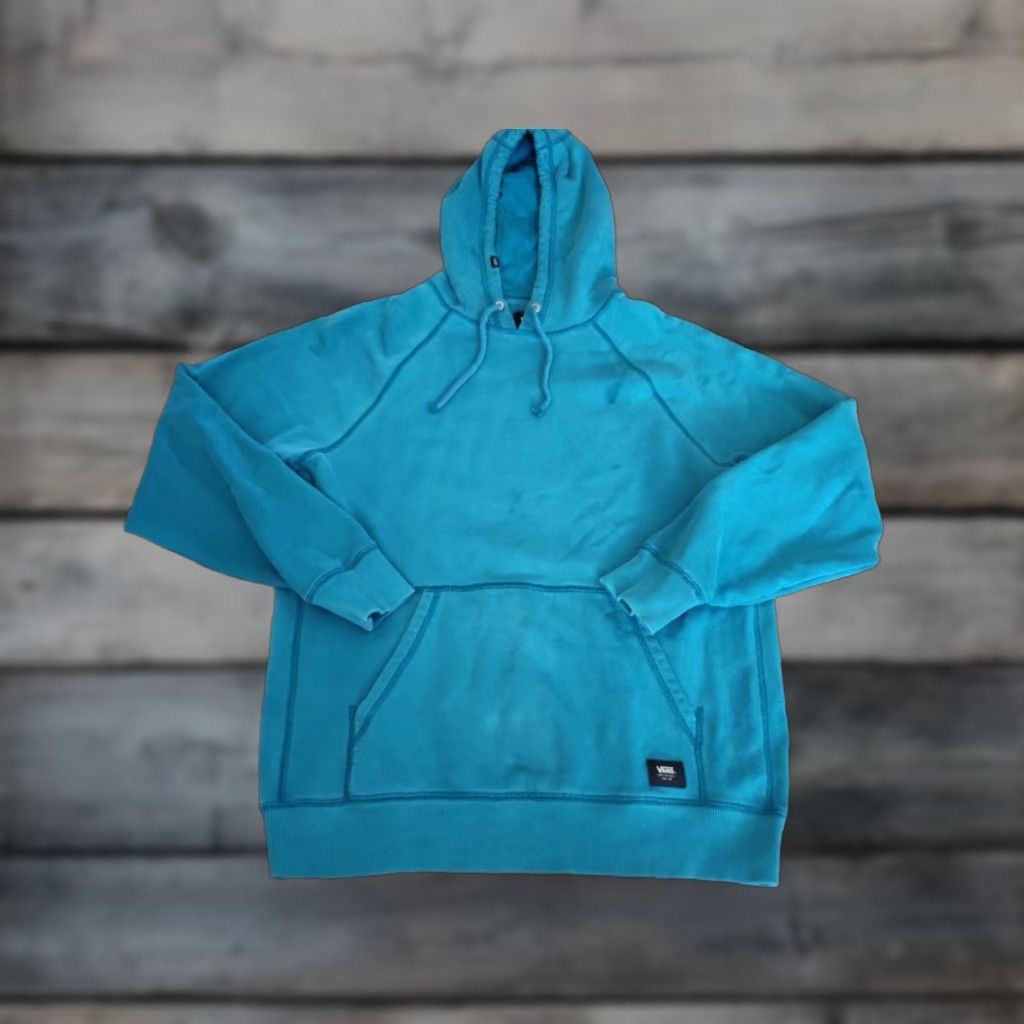 Vans VANS Off The Wall Hoodie Mens M Pullover Sweatshirt Teal Y2K Retro Skateboarding Streetwear Size US M / EU 48-50 / 2 - 1 Thumbnail
