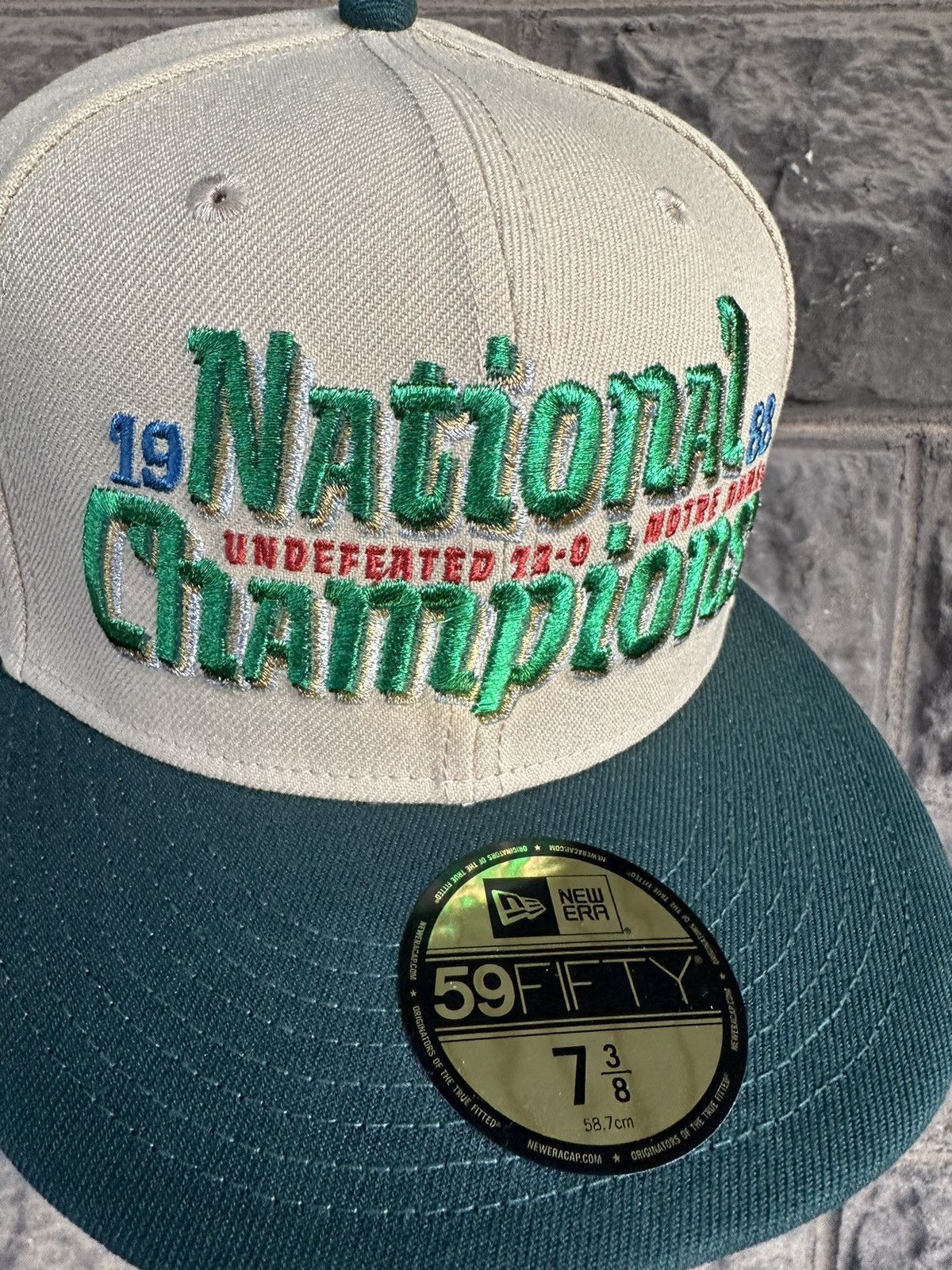 MLB × New Era × Supreme 7 3/8 NOTRE DAME FIGHTING IRISH CHAMPIONS NEW ERA FITTED CAP Size ONE SIZE - 2 Thumbnail