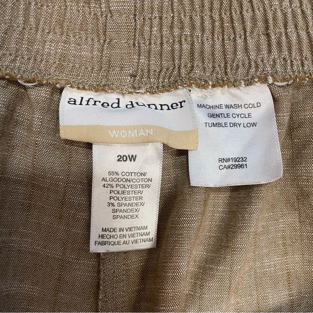 Other Alfred Dunner Light Brown Elastic Waist Classic Fit Pull On Size 42" / US 20 - 5 Thumbnail