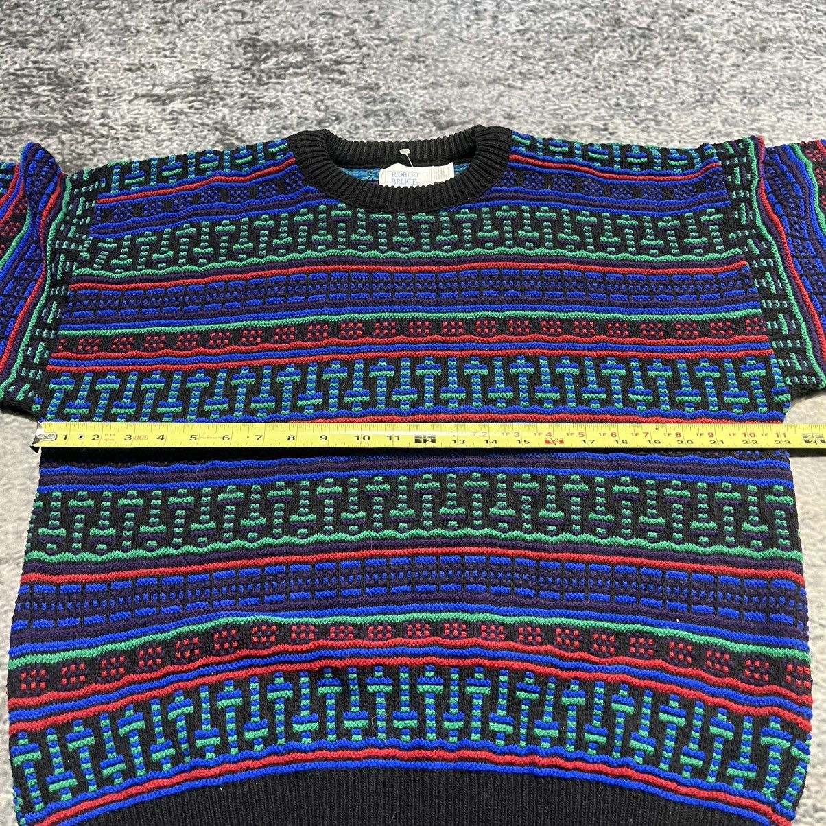 Robert Bruce Vintage 90s Robert Bruce 3D Pattern Grandpa Coogi Sweater Size US L / EU 52-54 / 3 - 5 Thumbnail