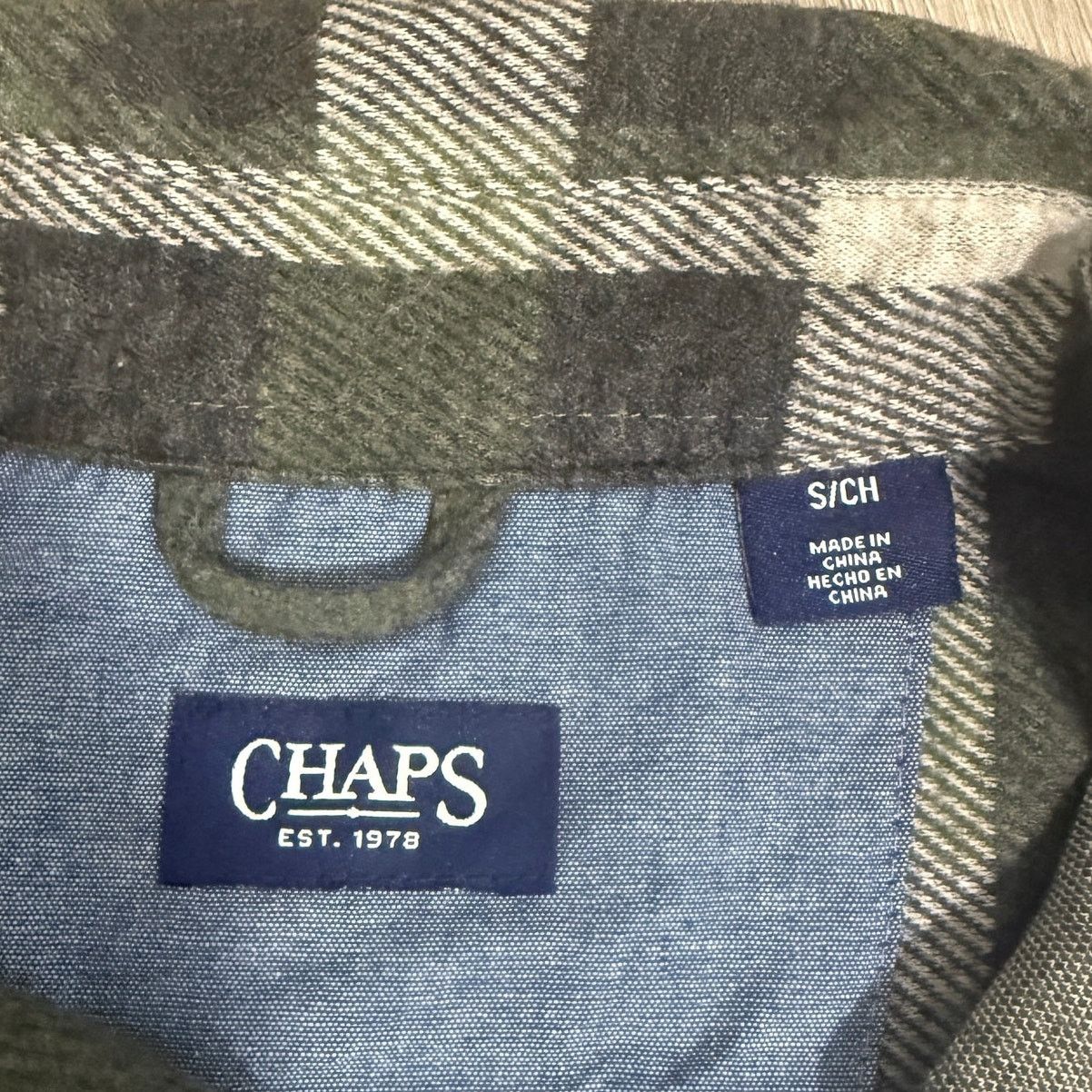 Other Chaps Knit Flannel Shirt Button Up Stretch Green Small Size US S / EU 44-46 / 1 - 5 Thumbnail