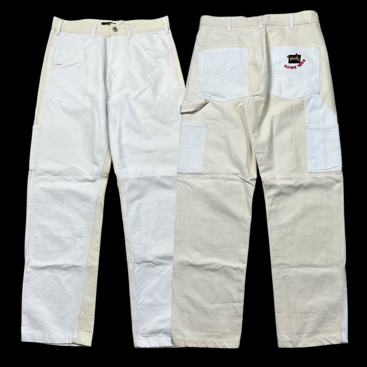 Stan Ray Stan Ray x Paul Smith Painter Pants - Cream/White Colorblock Size US 32 / EU 48 - 1 Thumbnail