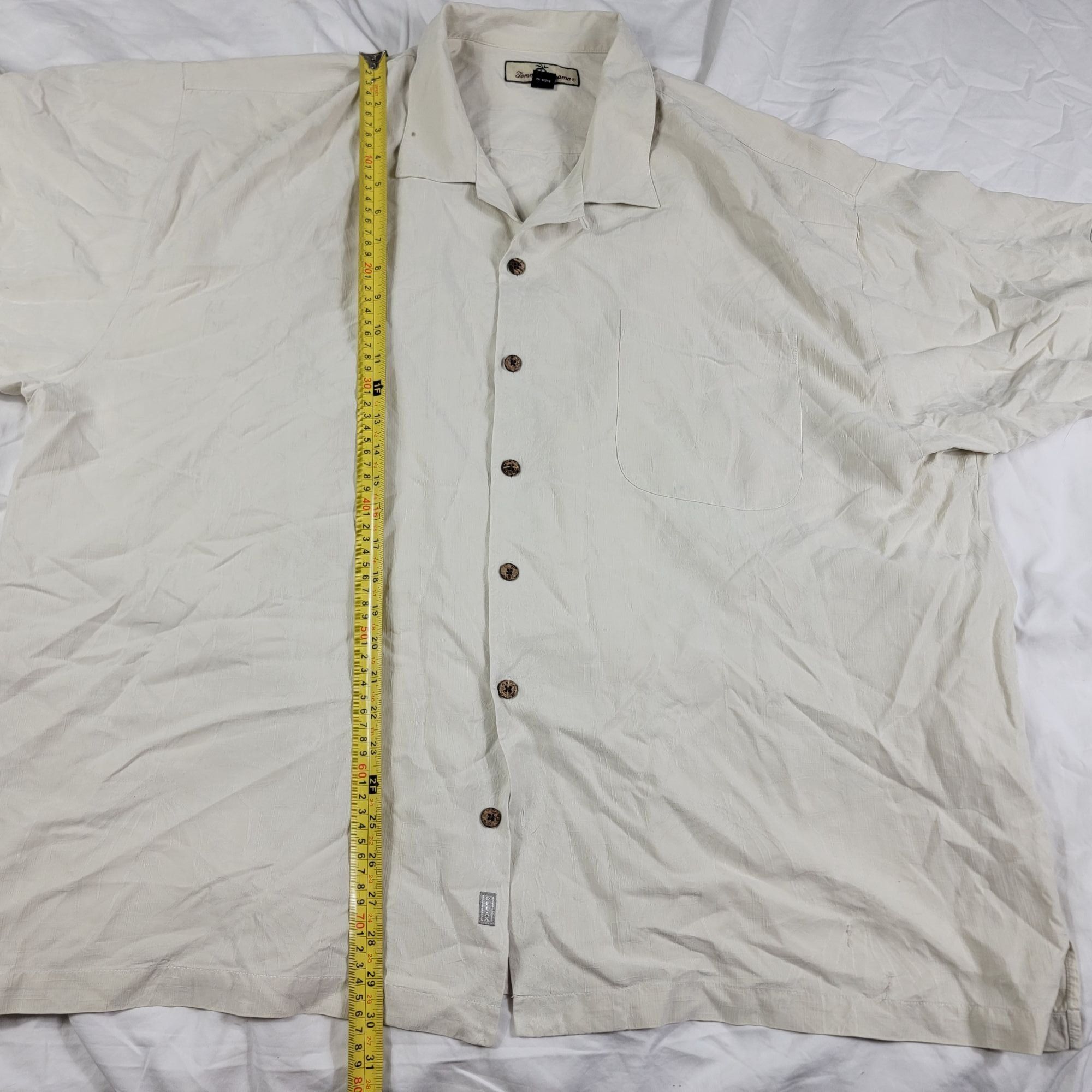 Tommy Bahama Tommy Bahama Mens 2XL XXL White Honda Silk Shirt Short Sleev Size US XXL / EU 58 / 5 - 10 Thumbnail