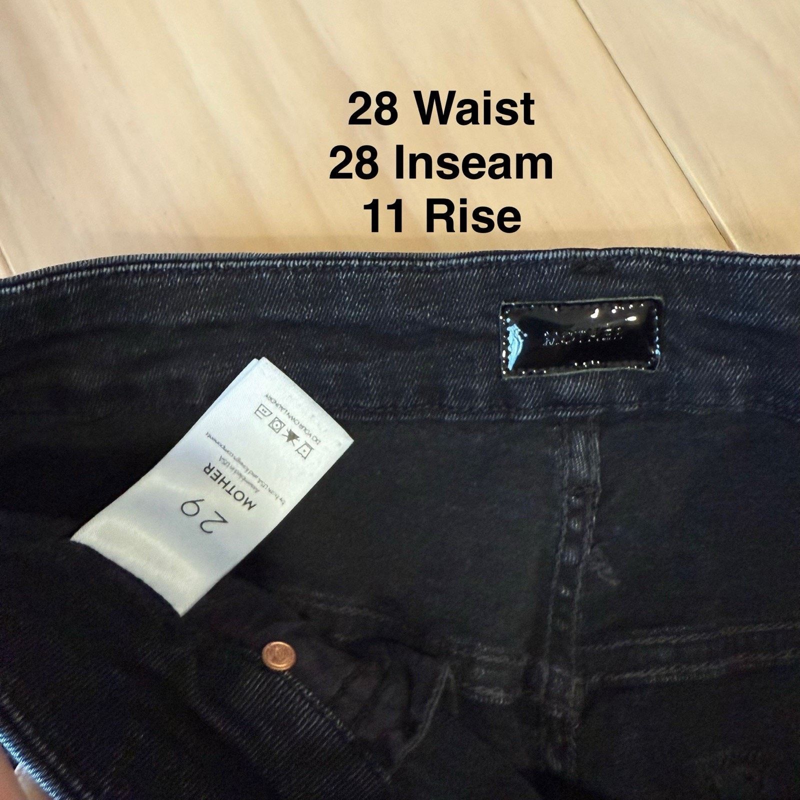 MOTHER Mother High Waisted Looker Jeans Women's 28 Black Ankle Size 28" / US 6 / IT 42 - 5 Thumbnail