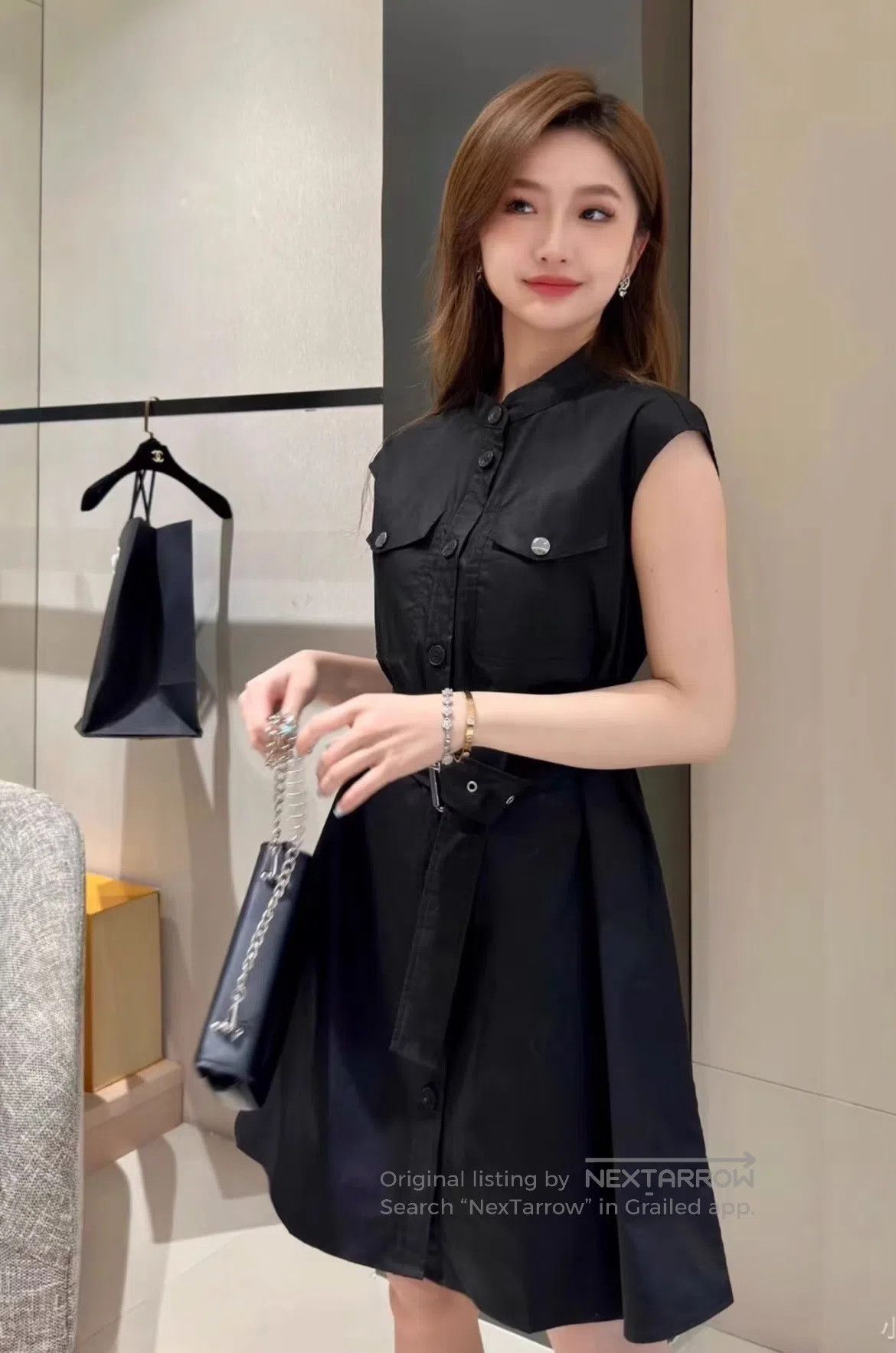 Dior Dior Sleeveless, single-row buttoned, waist belt, vest-sty Size S / US 4 / IT 40 - 1 Thumbnail