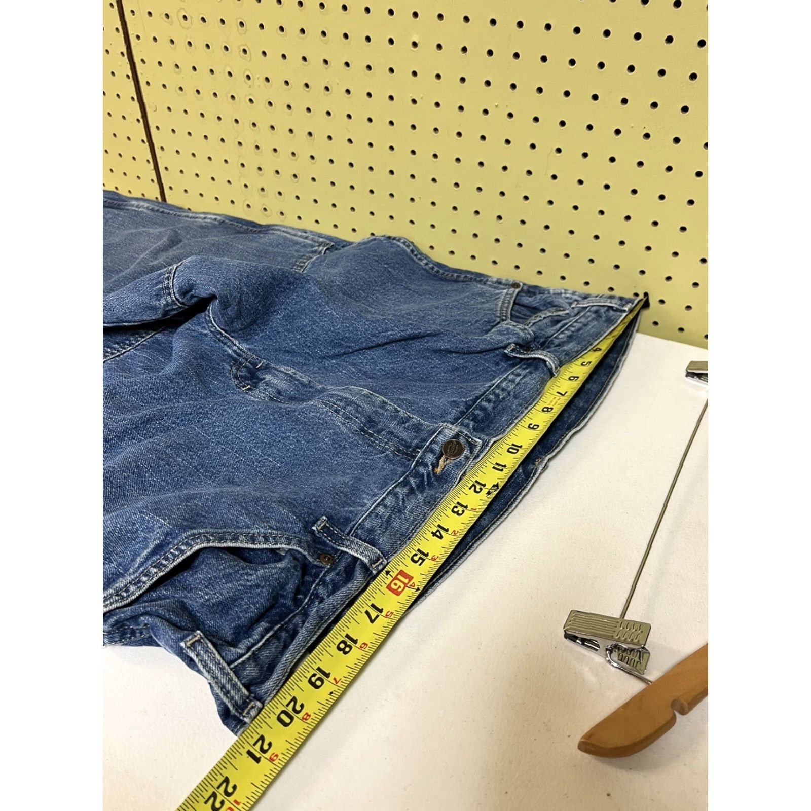 Dickies Dickies Double Knee Work Pants - Denim - Workwear - Mens 42 x 30 - Blue - 90s USA Carpenter Style - Regular Fit, 5-Pocket, Belt Loops, Zipper Closure Size US 42 / EU 58 - 3 Thumbnail
