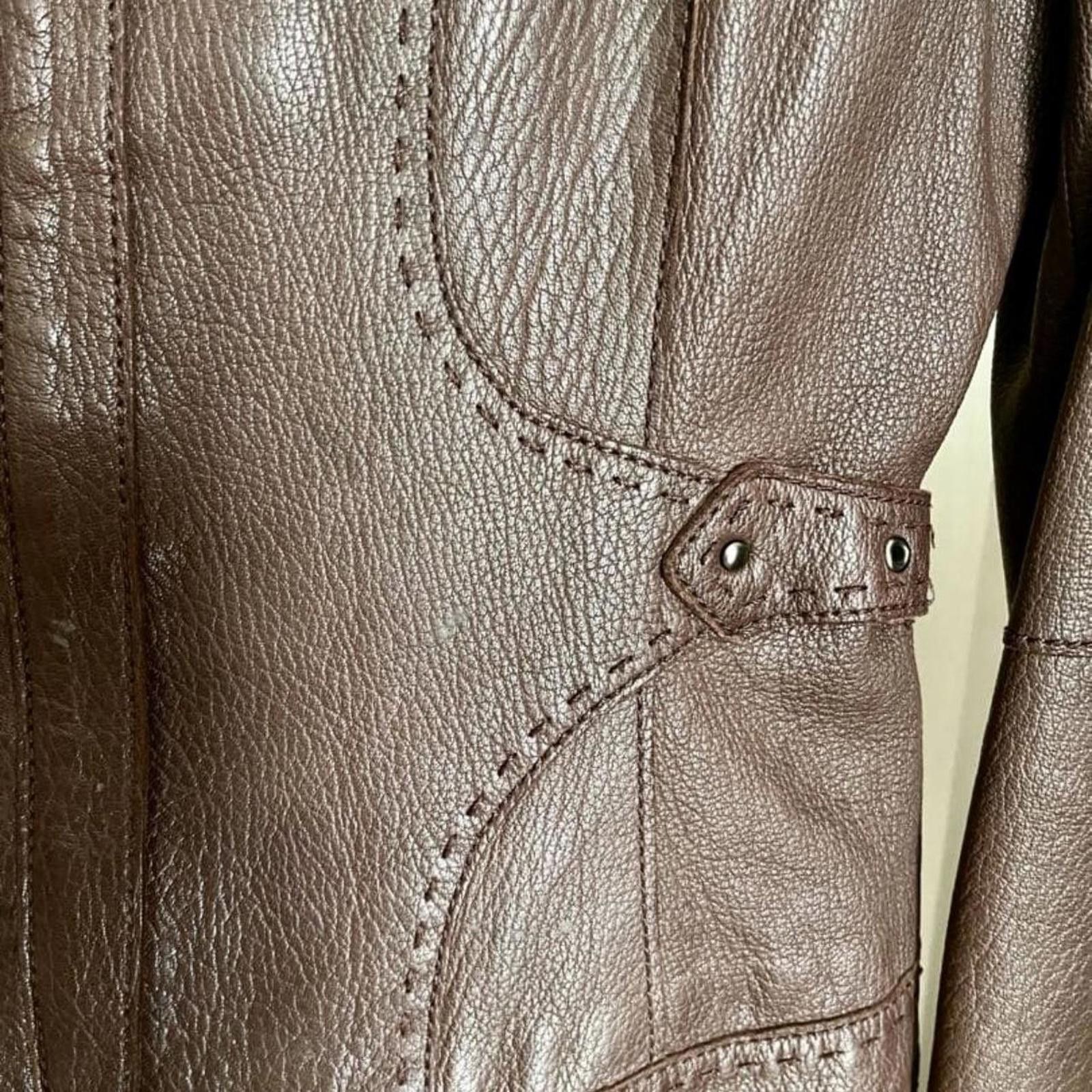 Other Real leather 2000s y2k biker style slim fit leather jacket Size XS / US 0-2 / IT 36-38 - 3 Thumbnail