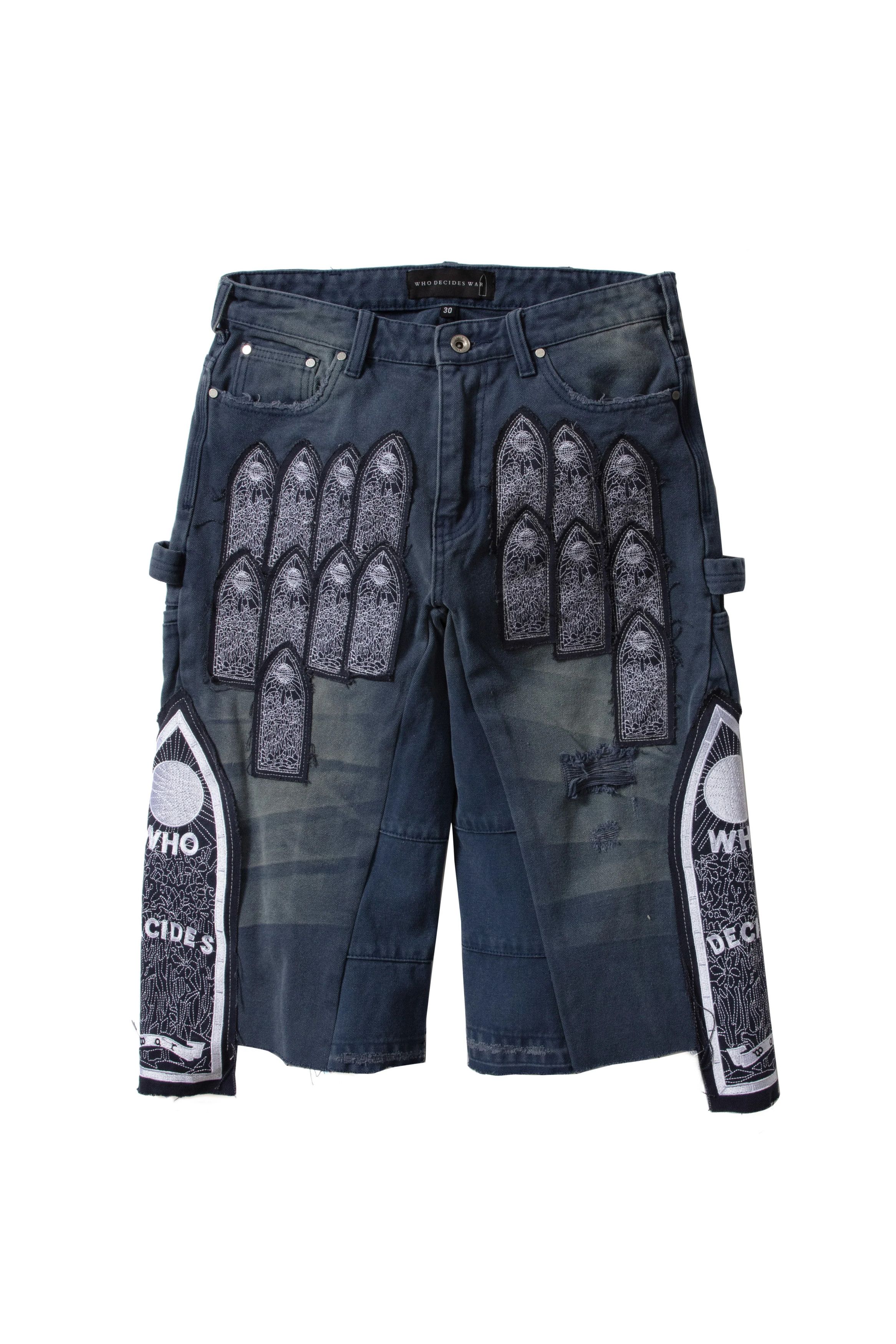 Who Decides War WDW 'Patch Arched' Indigo Jean Shorts Size US 28 / EU 44 - 1 Preview