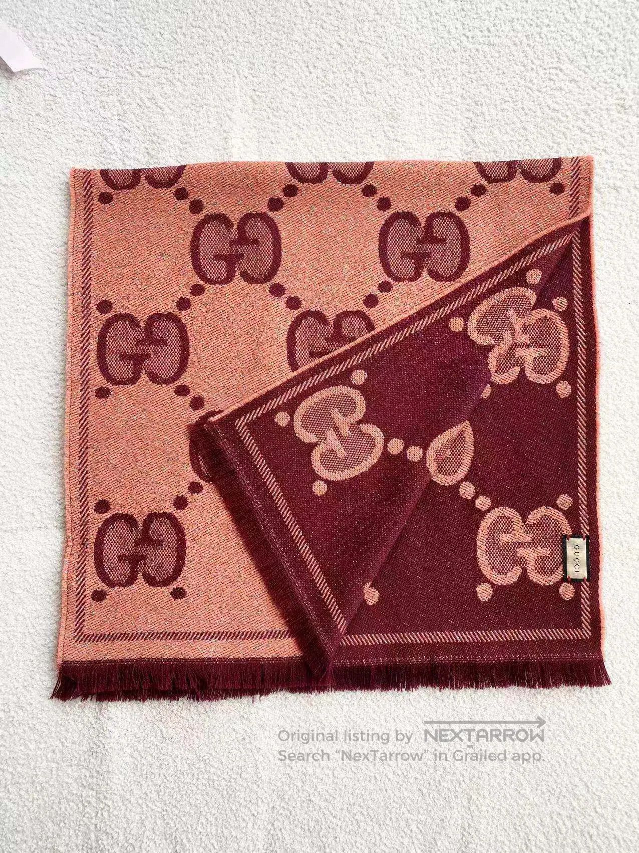 Gucci Guicci The old flower is full of printed wool scarves| Size ONE SIZE - 2 Thumbnail