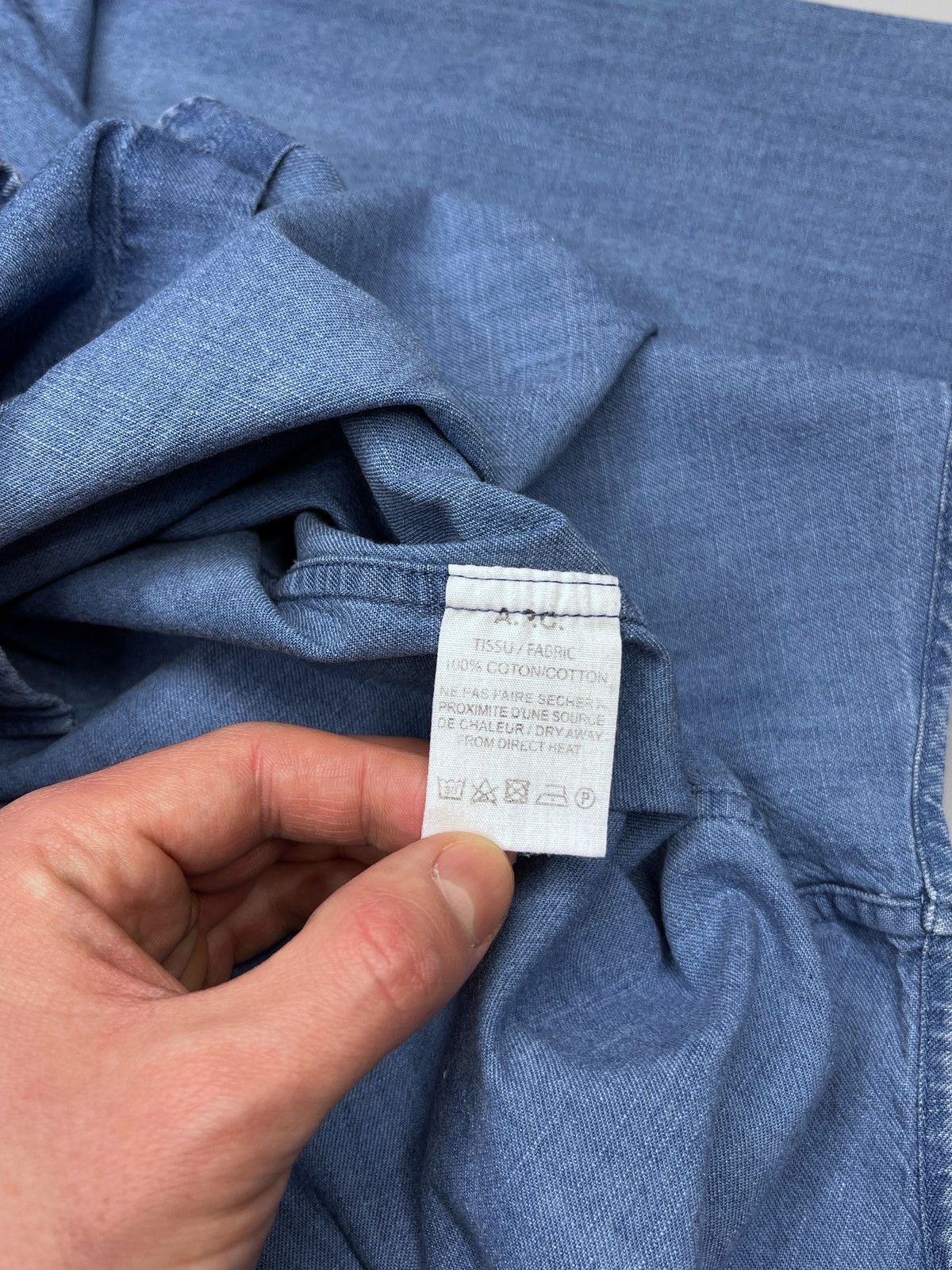 A.P.C. × Japanese Brand × Vintage A.P.C. Denim Shirt Size US M / EU 48-50 / 2 - 6 Thumbnail