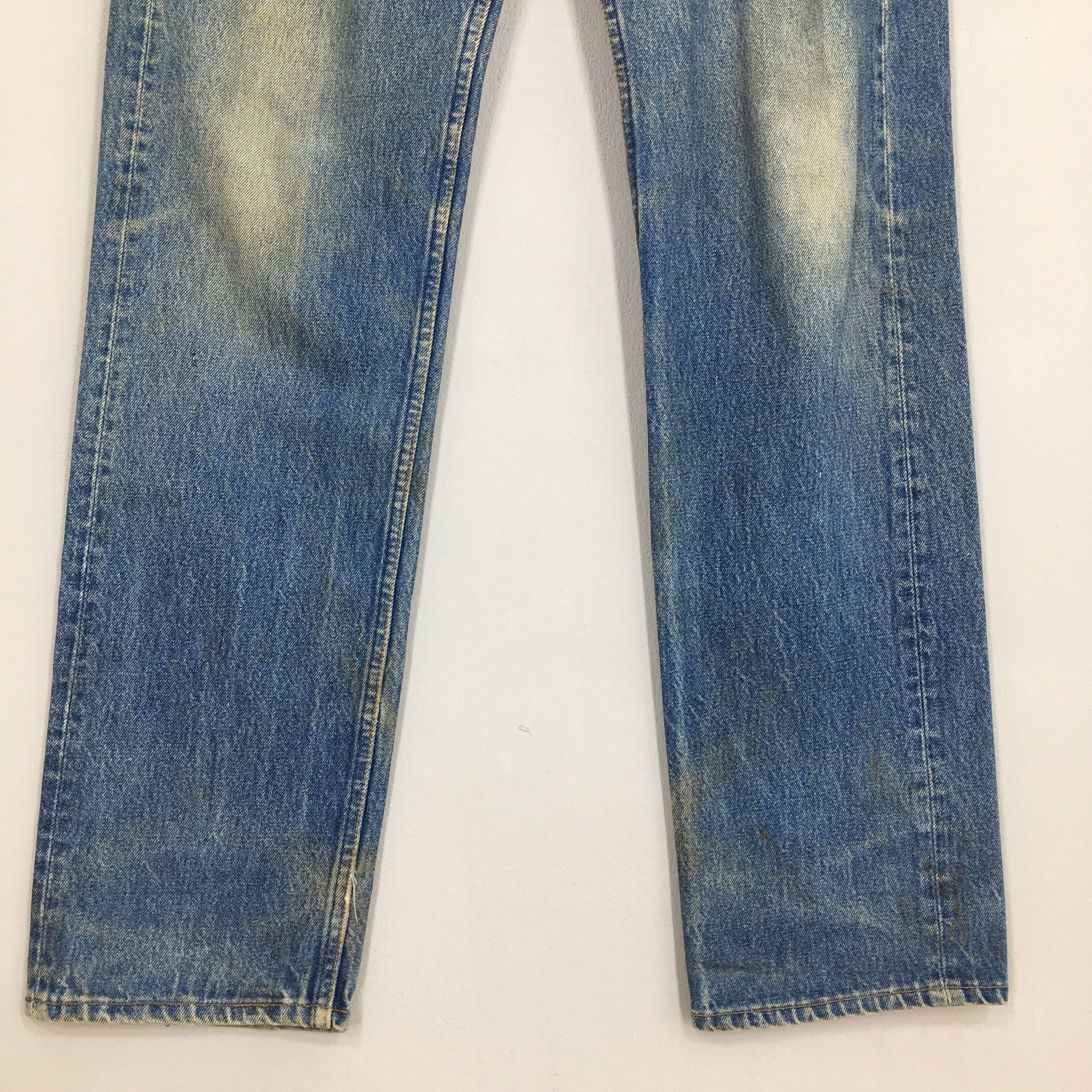 Size 34x34.5 Vintage Levi's 501XX Blue Stone Washed Jeans