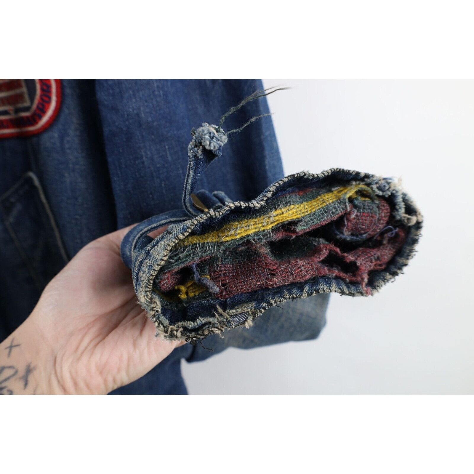 Vintage Vintage 50s Montgomery Ward Blanket Lined Denim Jacket Size US XL / EU 56 / 4 - 10 Thumbnail