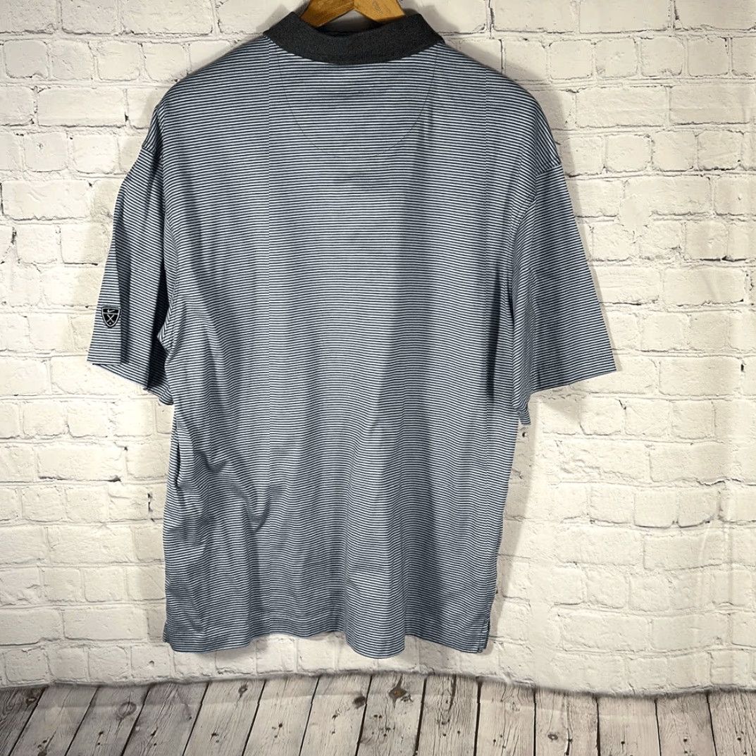 Nike Tiger Woods Nike Mens Polo Shirt L Gray Short Sleeve Striped Golf Size US L / EU 52-54 / 3 - 4 Thumbnail