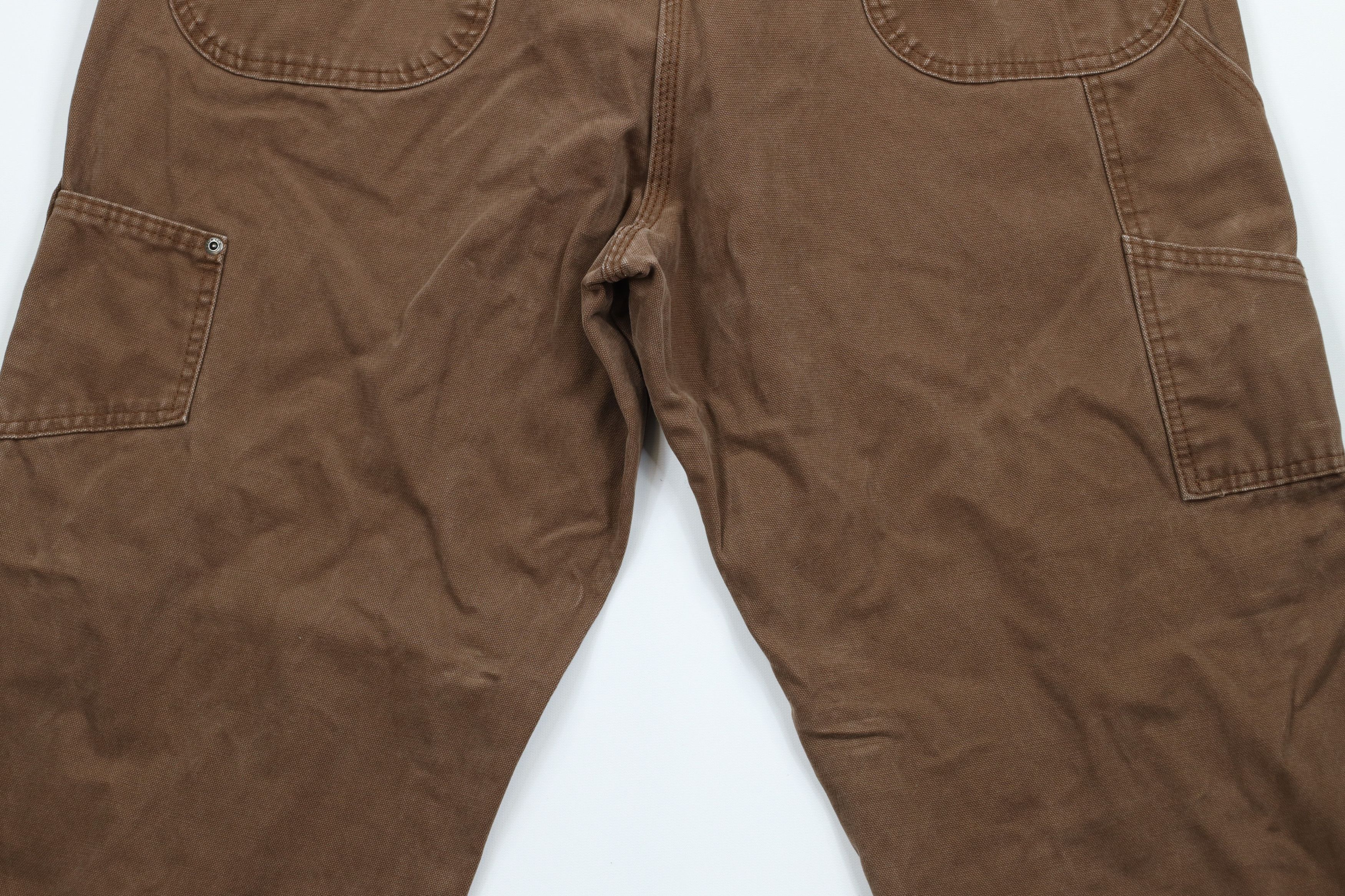 Dickies × Vintage Vintage Dickies Spell Canvas Wide Leg Dungaree Pants Brown Size US 42 / EU 58 - 12 Thumbnail