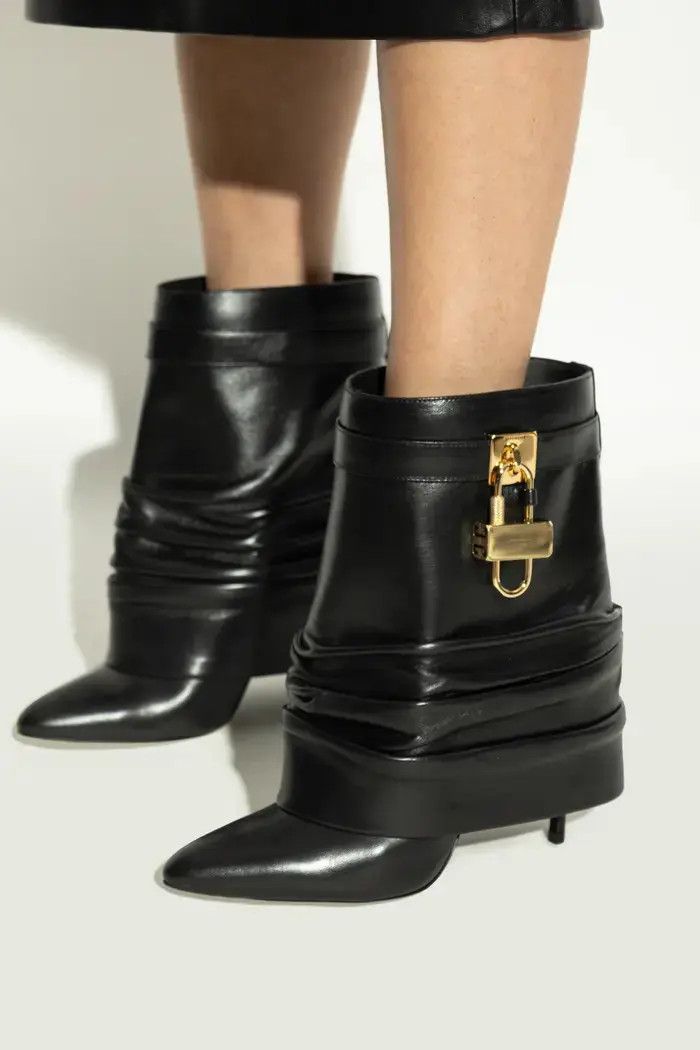 Givenchy o1w1db10326 Shark Lock Boots in Black Size US 6 / IT 36 - 2 Thumbnail