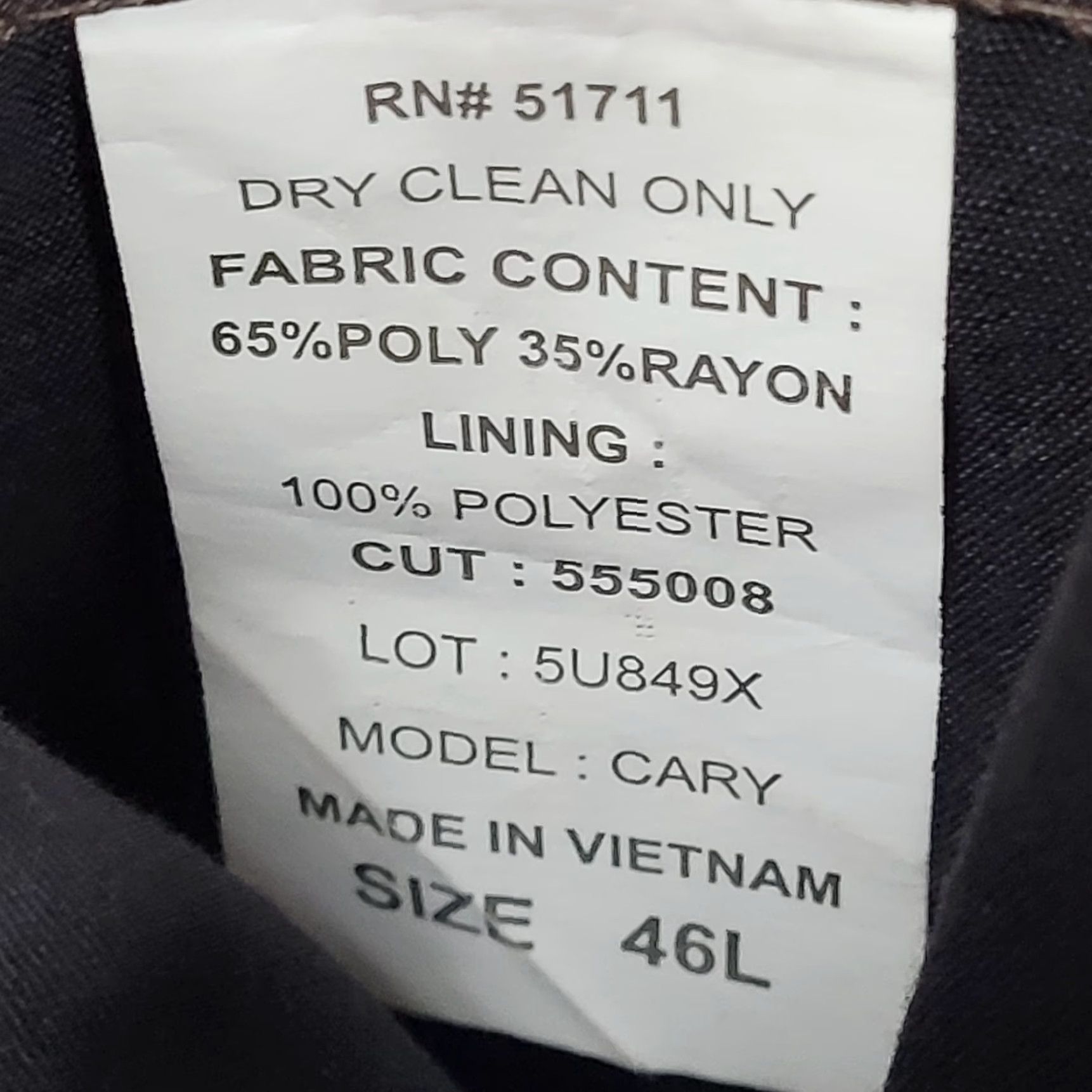 Vintage Andrew Fezza Blazer 46L Size Brown Houndstooth 2 Button Vented Cary Sport Coat Size 46R - 4 Thumbnail