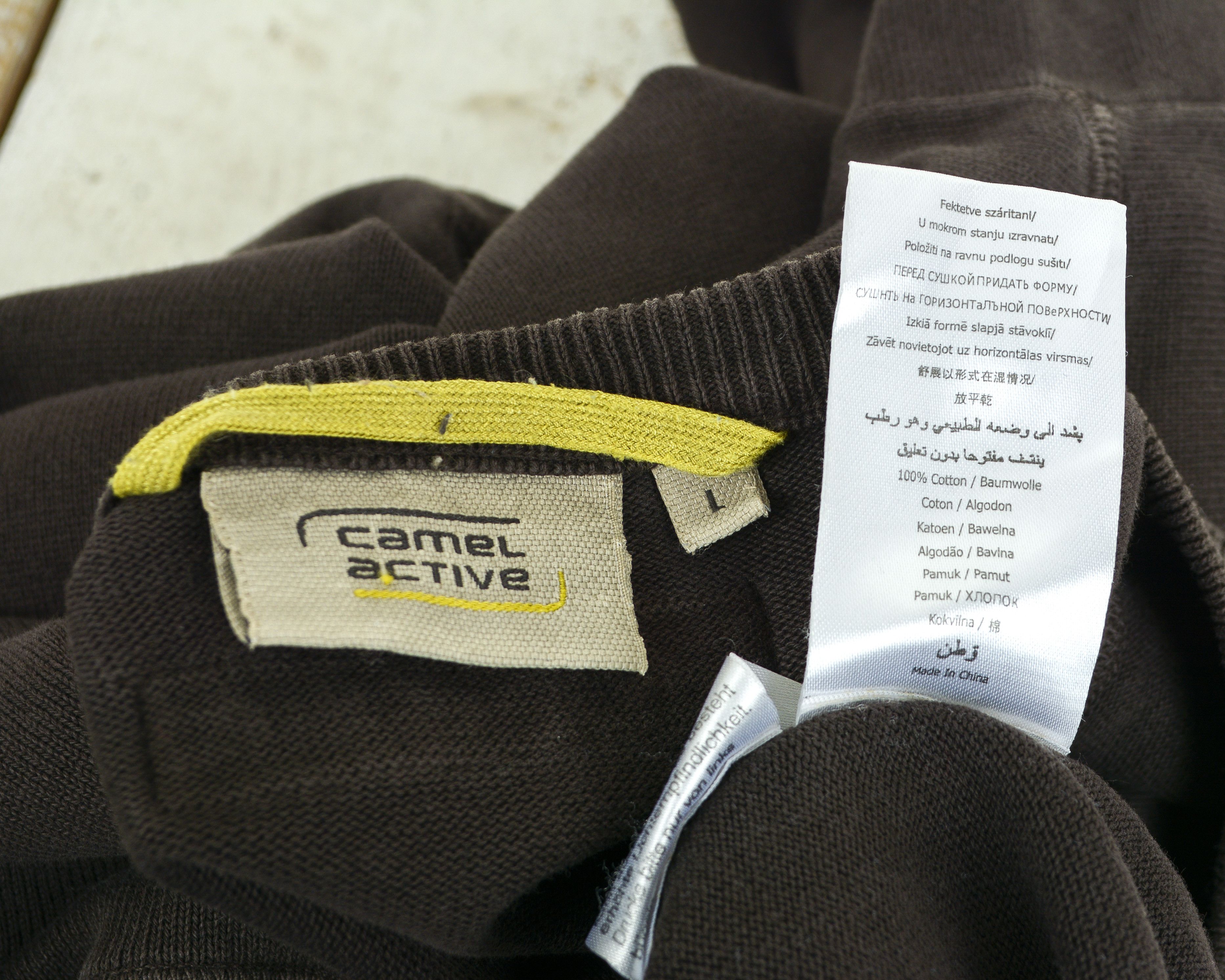 camel active Jumper V-Neck L Pullover Cotton Sweater Knitted Brown Top Size US L / EU 52-54 / 3 - 6 Thumbnail