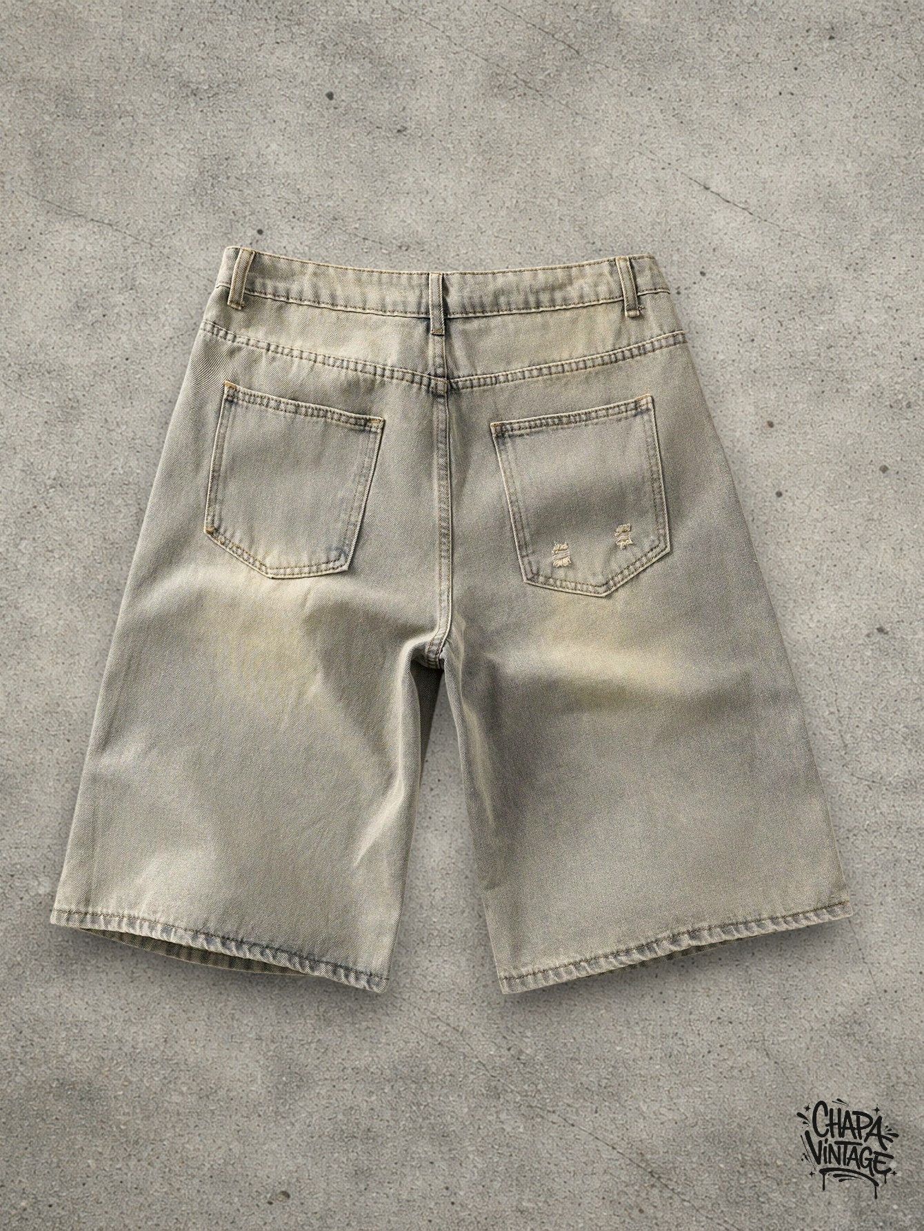 Vintage Washed gray jeans shorts Size US 32 / EU 48 - 2 Thumbnail