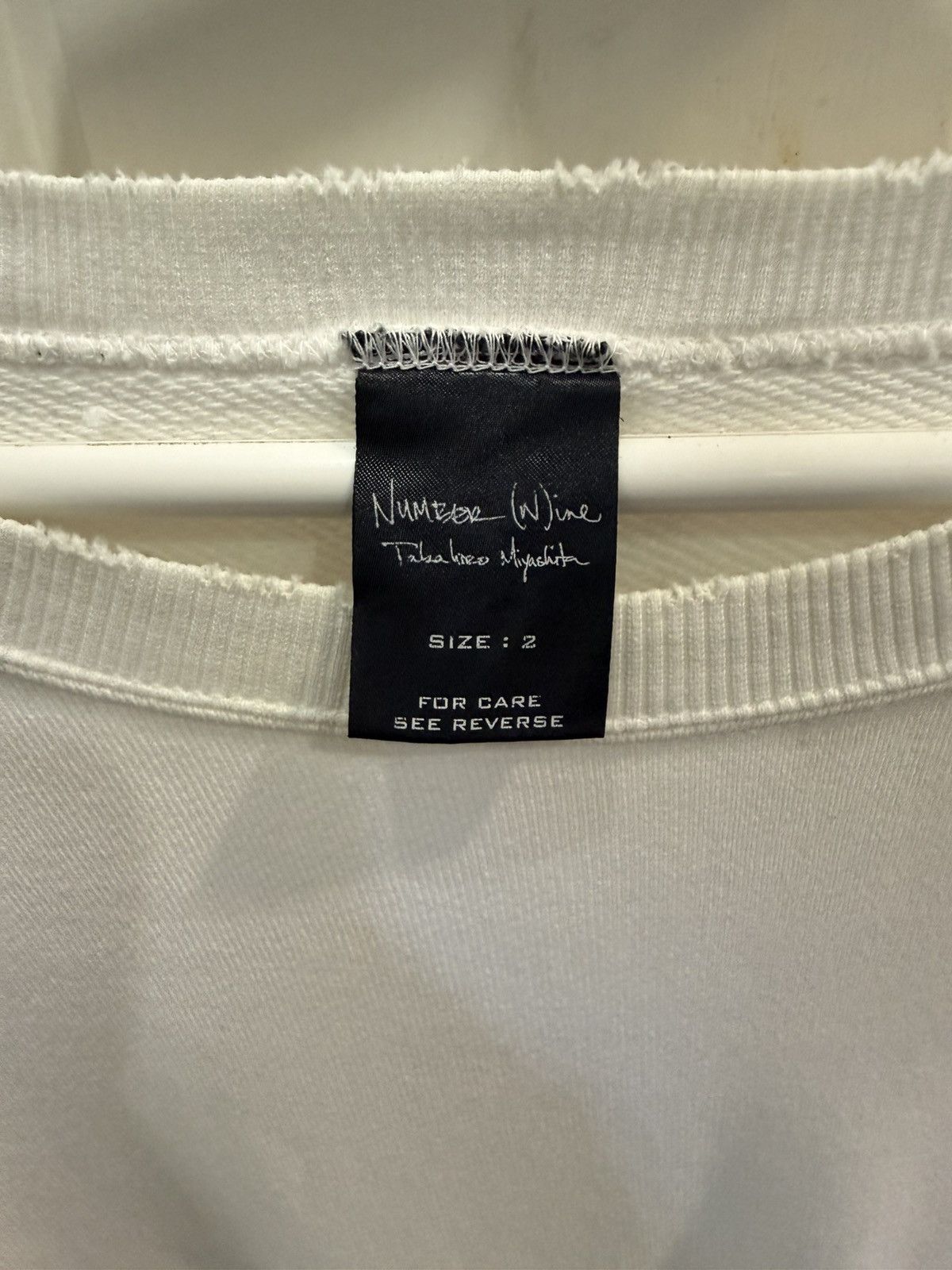 Number (N)ine double skull patch white sweater Size US M / EU 48-50 / 2 - 4 Thumbnail