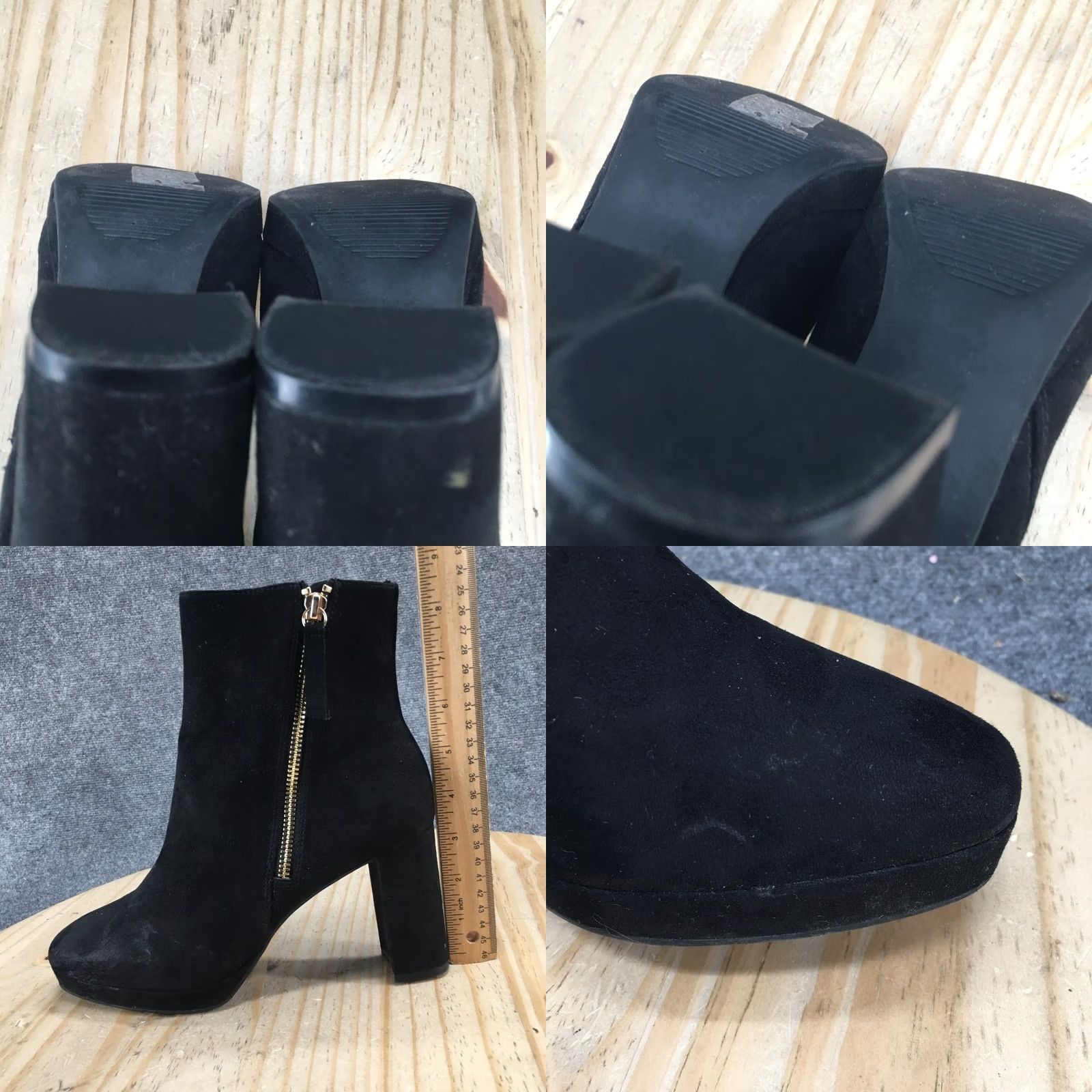 H&M H&M Boots Womens Black Ankle Booties 8.5 Faux Suede Zip Block Heel Boots Womens 9 Zip Size US 9 / IT 39 - 8 Thumbnail