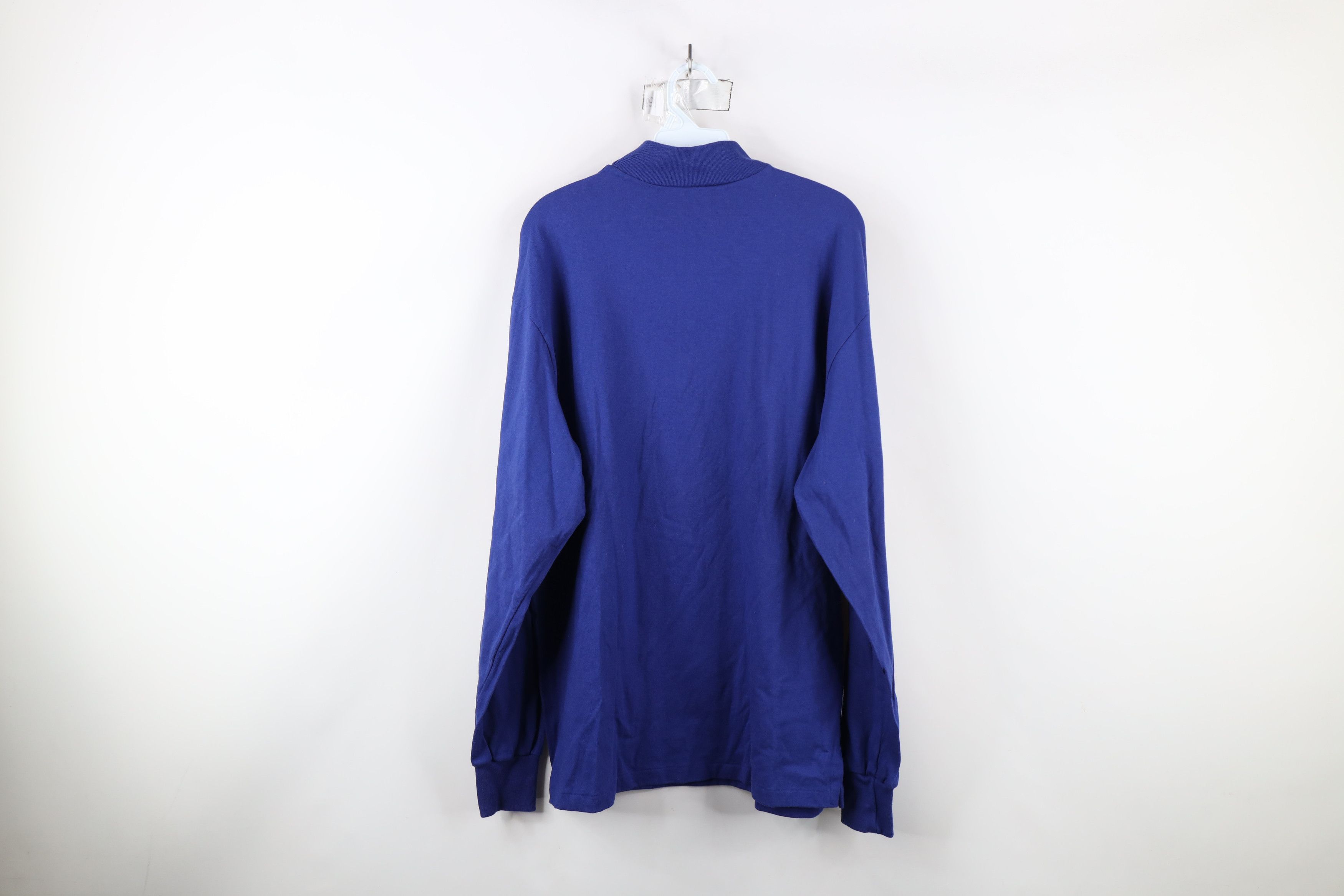 Lands' End × Vintage Vintage 90s Lands End Mock Neck Long Sleeve T-Shirt Blue USA Size US L / EU 52-54 / 3 - 10 Thumbnail
