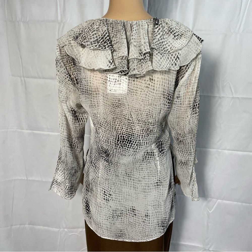Zara NWT New ZARA Ruffle Animal Printed Shirt Size S Size S / US 4 / IT 40 - 4 Thumbnail