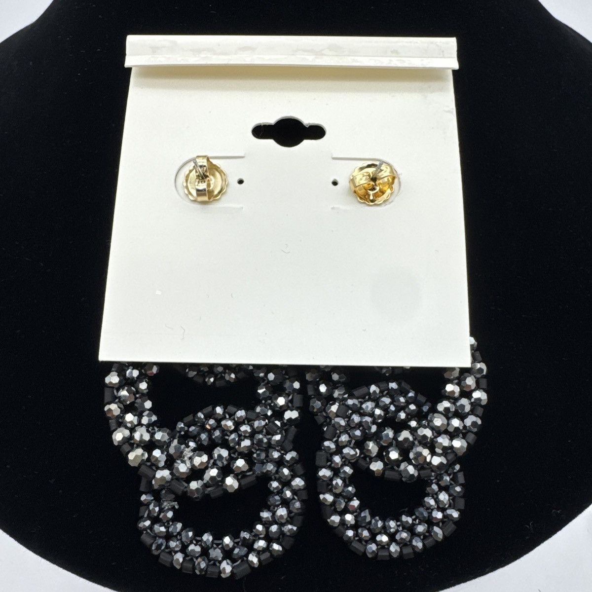 Other ZENZI Black Rhinestones Hanging Chandelier Post Earrings Size ONE SIZE - 4 Thumbnail