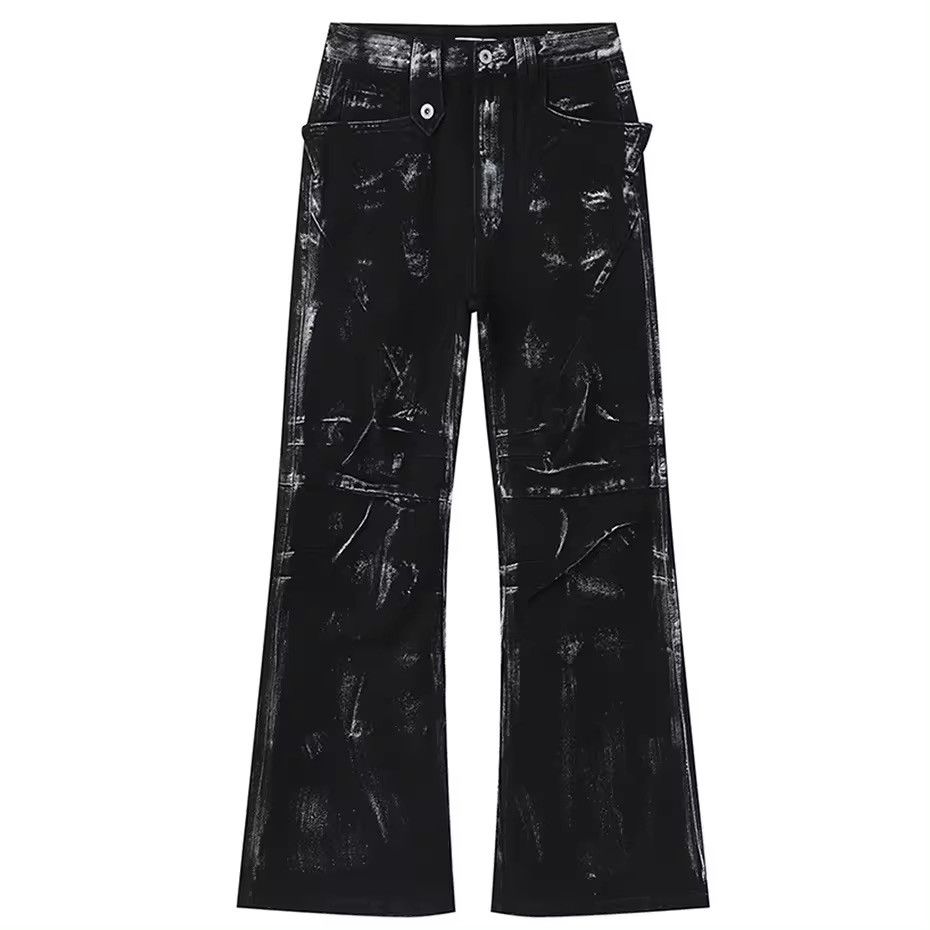 Designer × Vintage Design Straight Baggy Printed Jeans Pants y2k Size US 34 / EU 50 - 1 Thumbnail