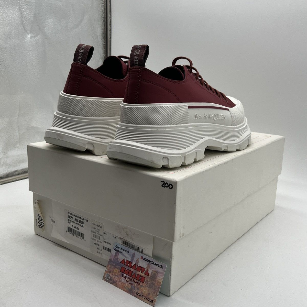 Alexander McQueen Alexander McQueen Red Tread Slick Low Sneakers Size US 12 / EU 45 - 5 Thumbnail