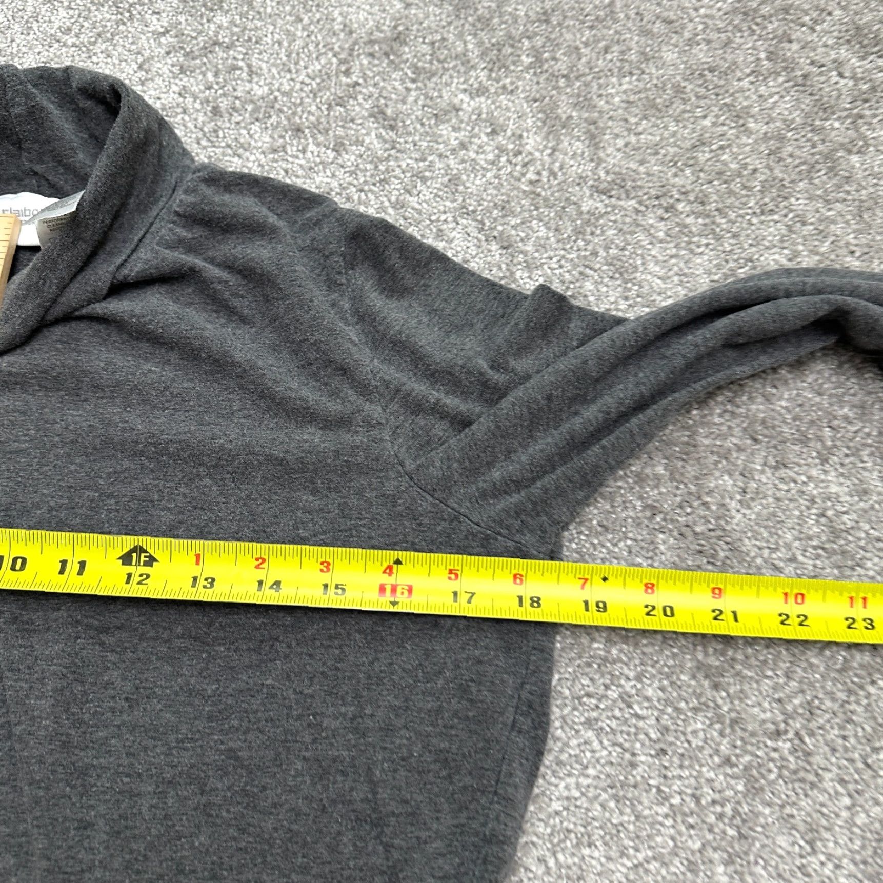Liz Claiborne Liz Claiborne Shirt Womens Small Drak Gray Turtleneck Long Sleeve Cotton Stretch Size S / US 4 / IT 40 - 6 Thumbnail