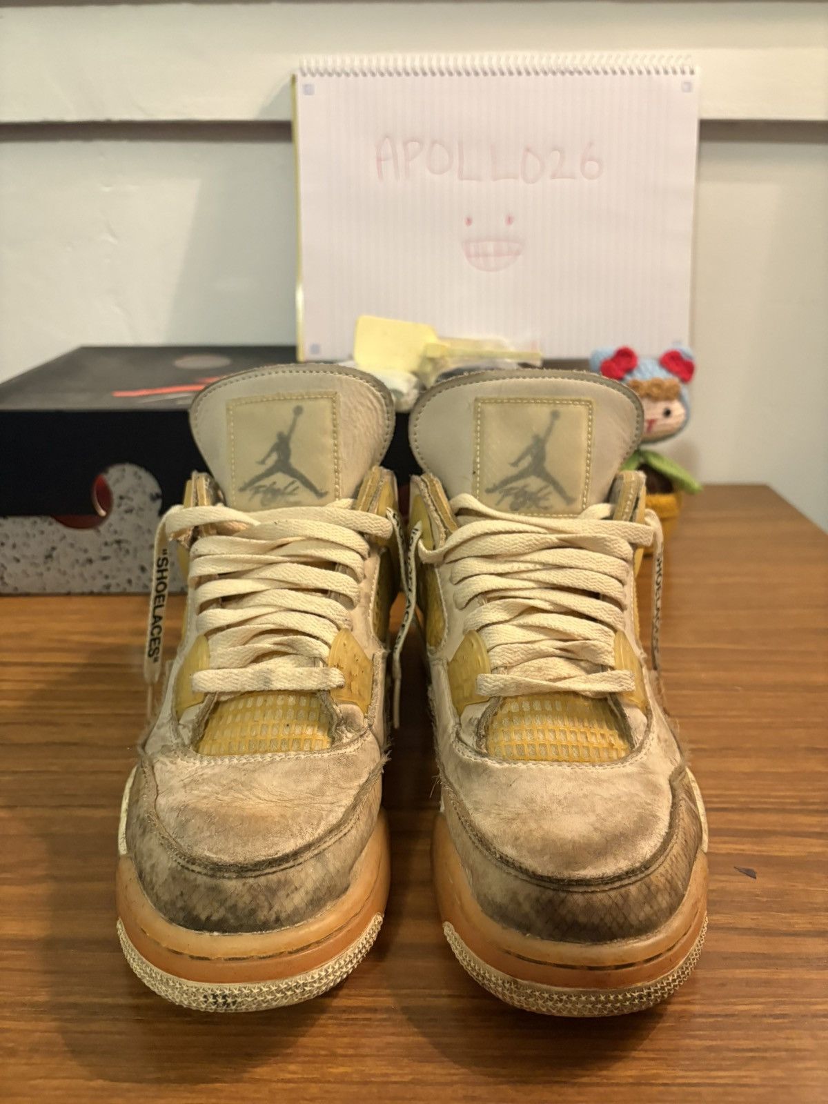 Nike × Off-White Off-White Nike Air Jordan 4 Sail US8 Size US 8 / EU 41 - 3 Thumbnail