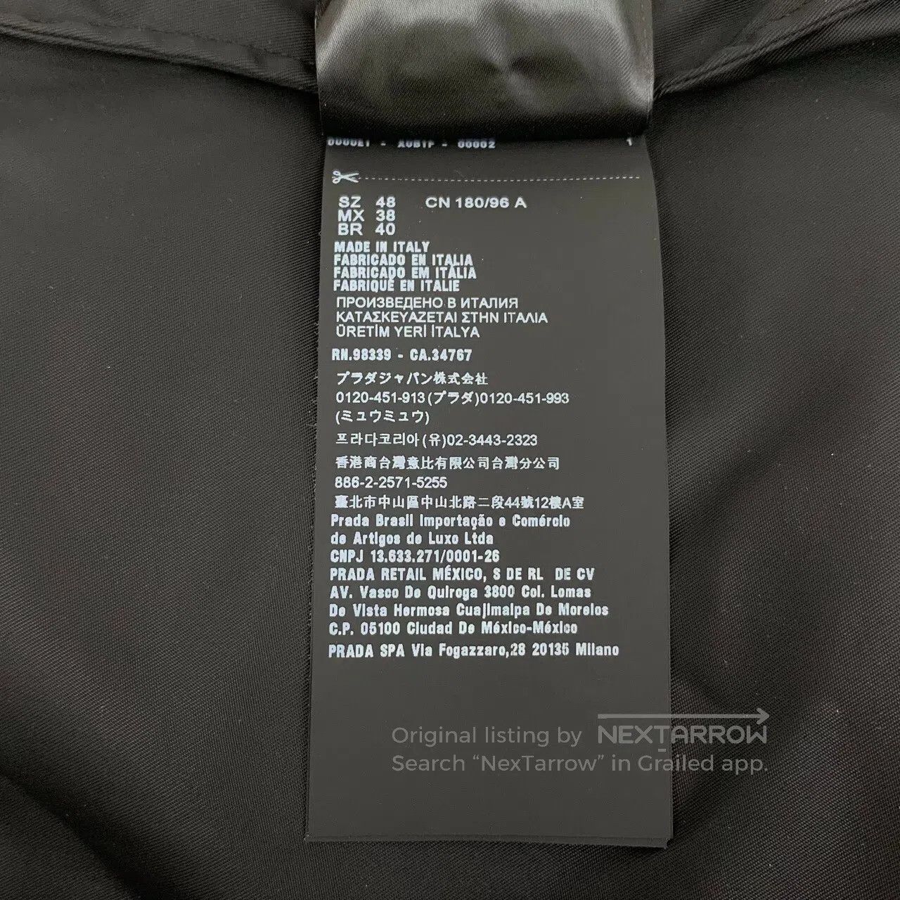 Prada Prada Black triangle logo nylon long-sleeve jacket| Size US M / EU 48-50 / 2 - 9 Thumbnail