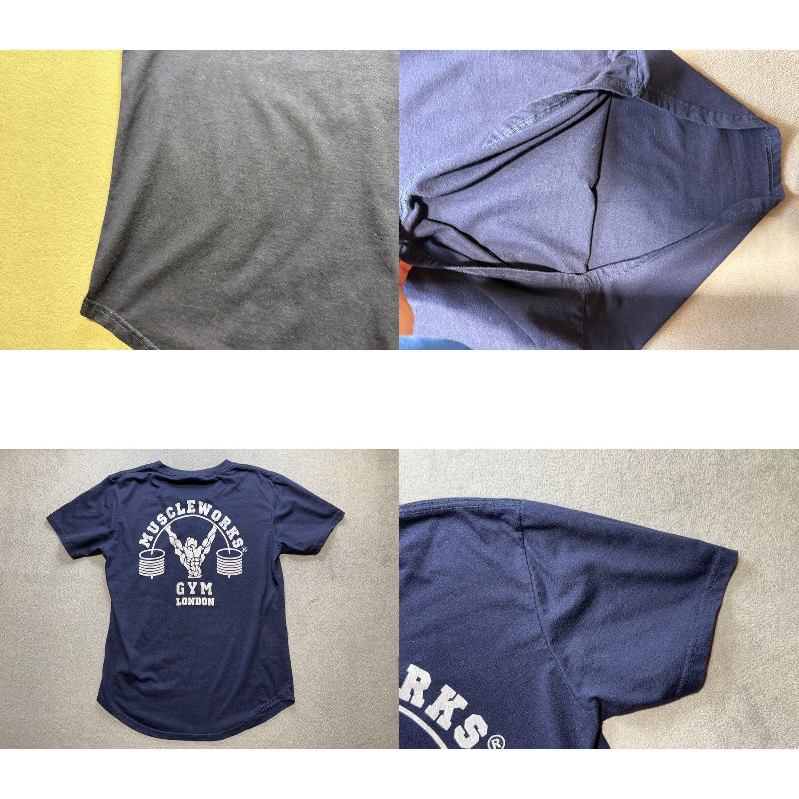 Vintage Vintage Musle Works Gym London blue shirt mens size m Size US M / EU 48-50 / 2 - 9 Thumbnail