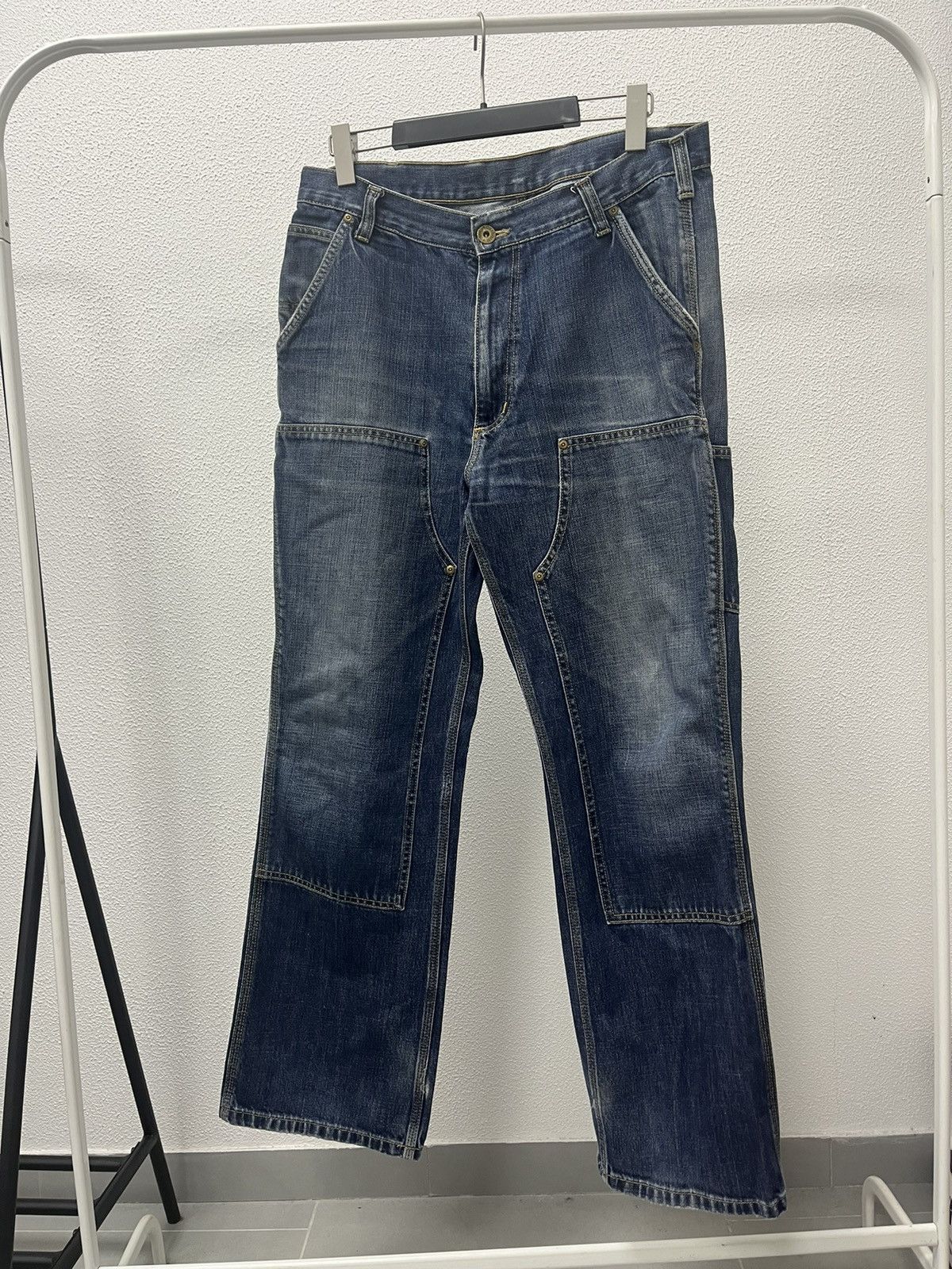Carhartt × Vintage CARHARTT VINTAGE DOUBLE FRONT LOGGER JEANS Size 34x32 Size US 34 / EU 50 - 2 Thumbnail
