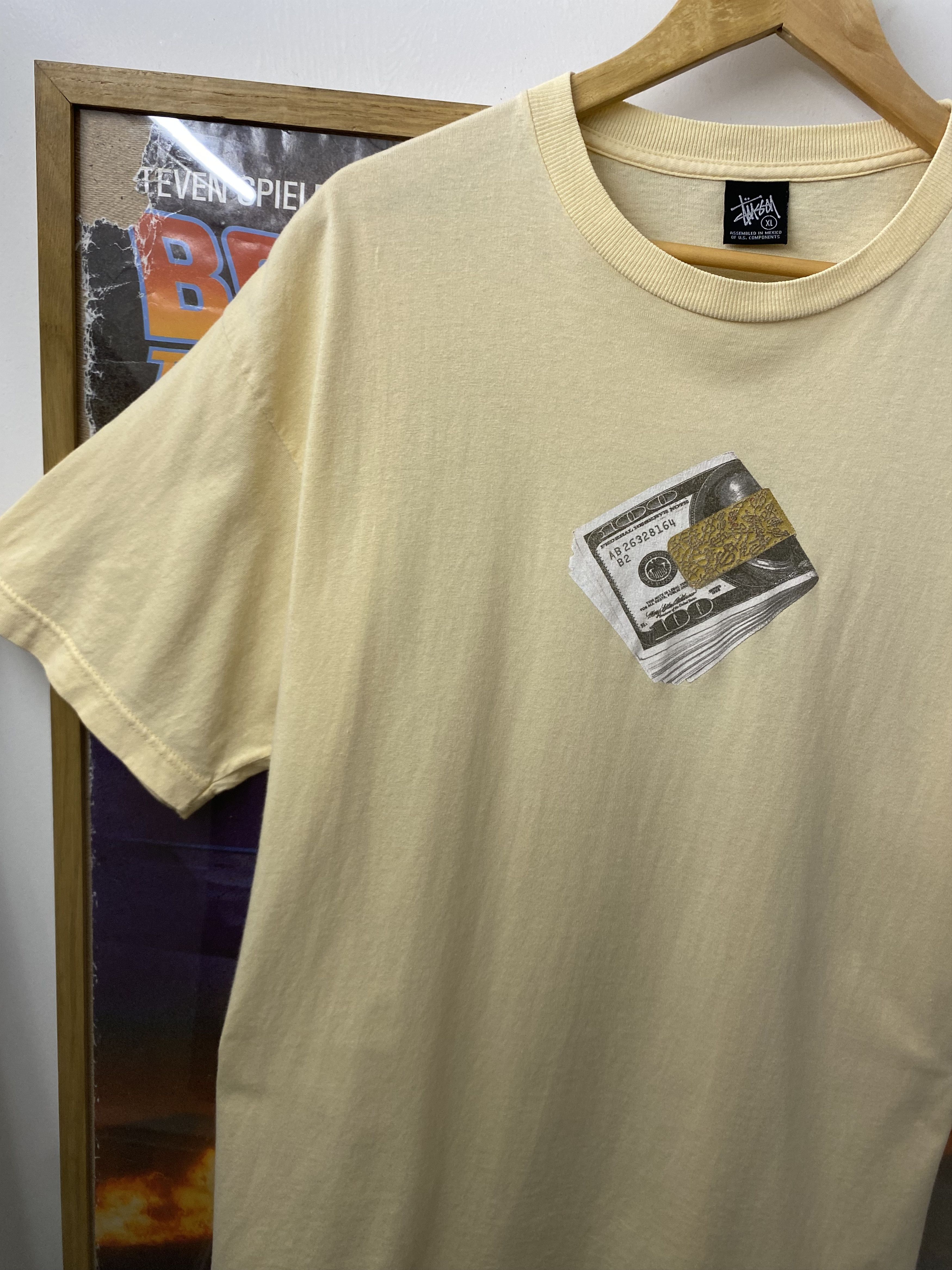 Stussy 00s Vintage Stussy Money Clipped 100$ Bills Graphic T Shirt Size US XL / EU 56 / 4 - 6 Thumbnail