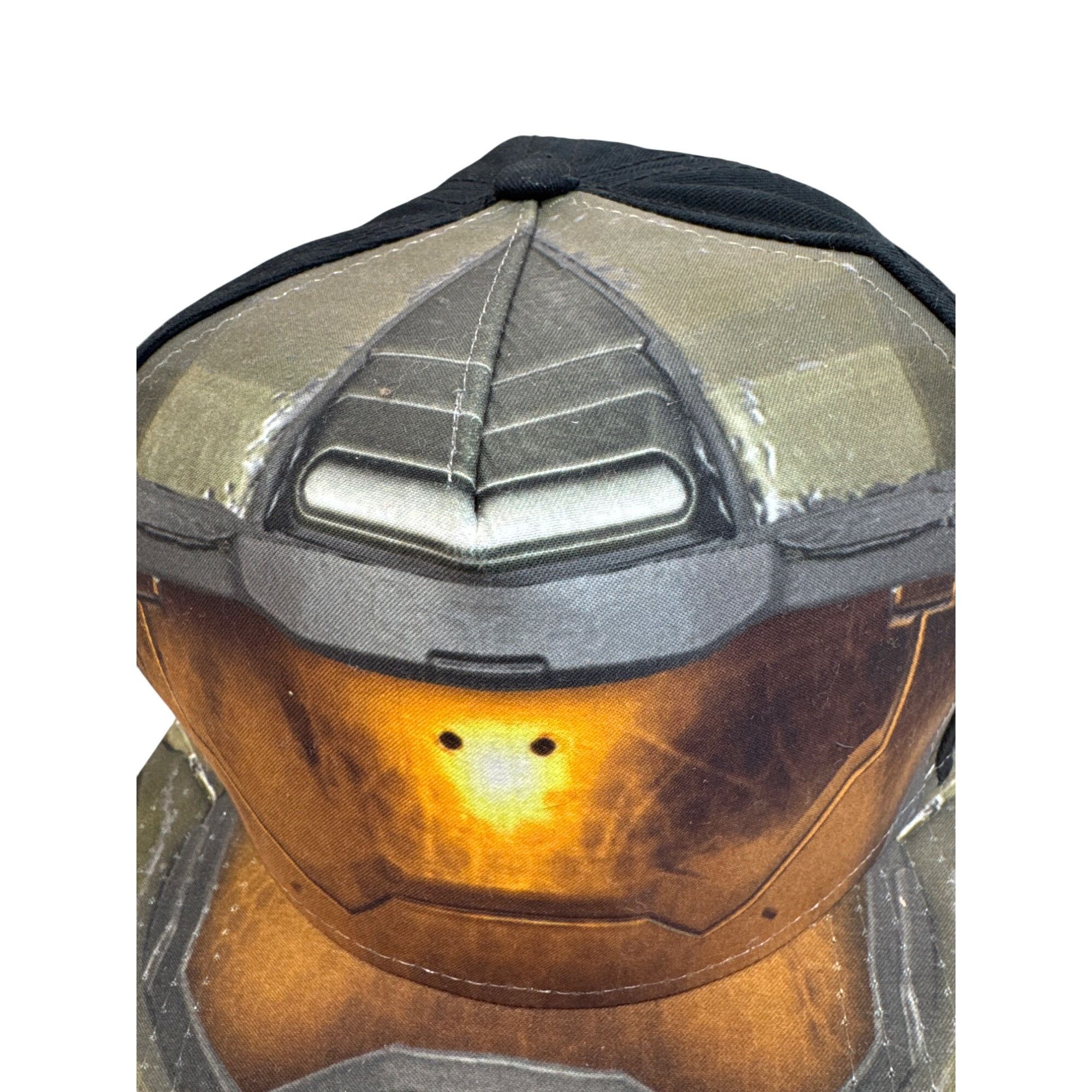 Halo Halo Master Chief Helmet Graphic Snapback Hat black SKU8200 Size ONE SIZE - 2 Thumbnail