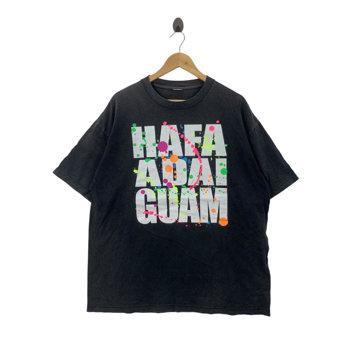 Vintage Vintage HAFA ADAI GUAM Paint Splatter Design Natural Sun Size US XL / EU 56 / 4 - 1 Thumbnail