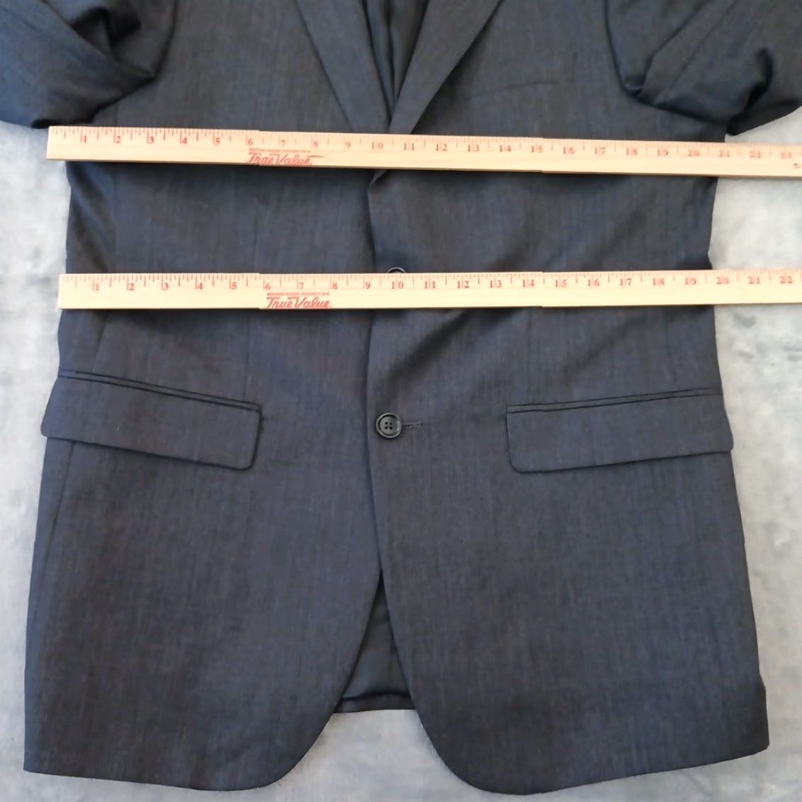 Banana Republic Banana Republic Blazer Mens 42 Gray Wool Double Vent 2 Button Notch Lapel Tailored Regular 2 Piece Vintage No Mens Size 42R - 5 Thumbnail