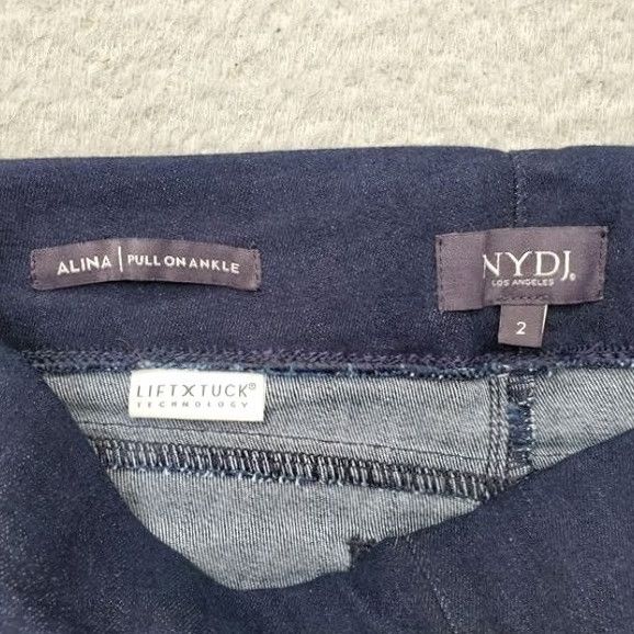NYDJ NYDJ Ankle Pants Women’s 2 Blue Cotton Comfort Waist Flat Front Pull On Size 26" / US 2 / IT 38 - 7 Thumbnail